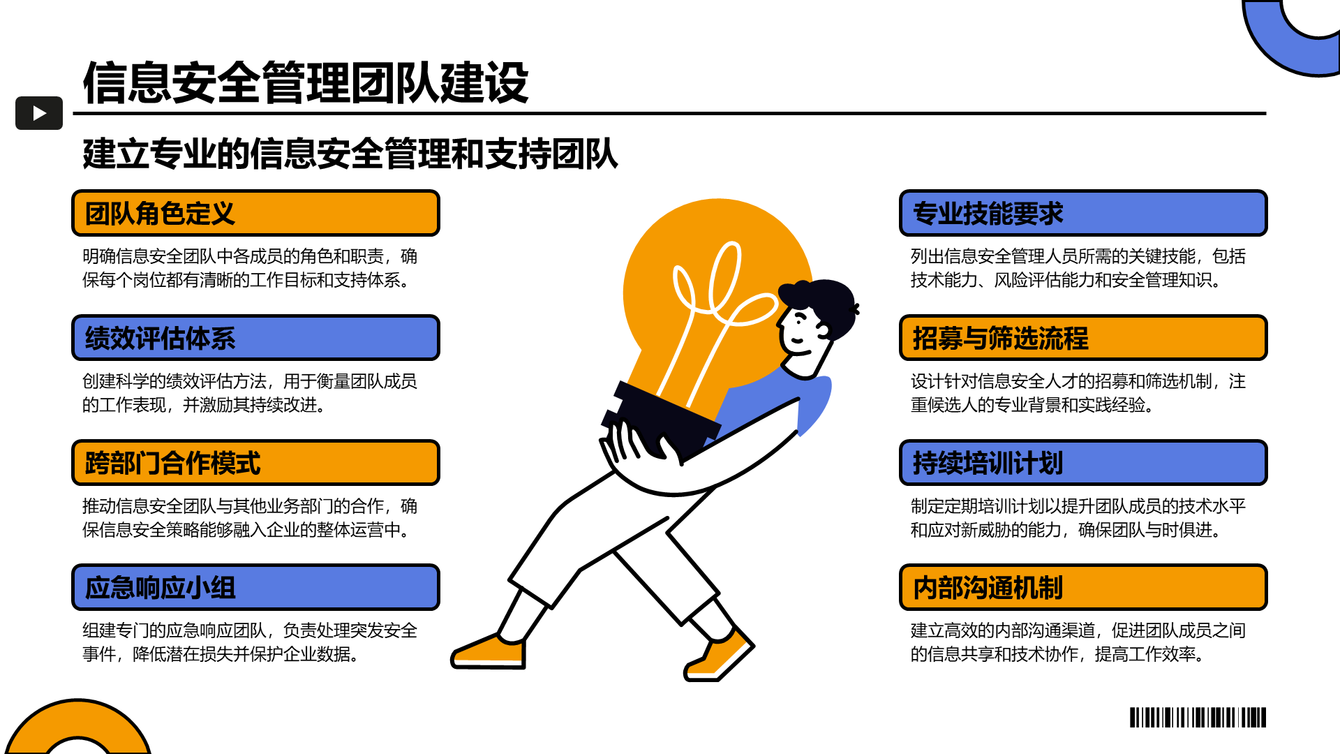 橙色插画风企业信息安全培训PPT模板