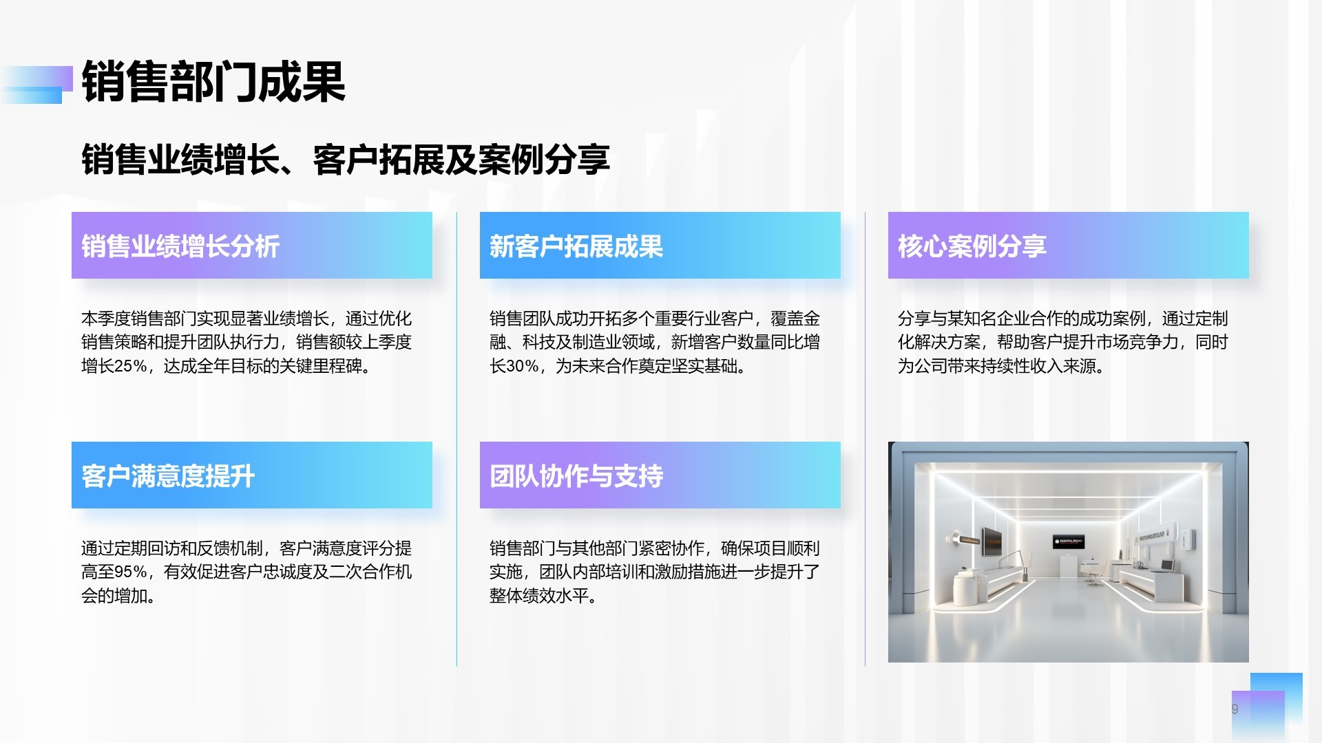 蓝紫色简约风Q2阶段性成果汇报PPT模板