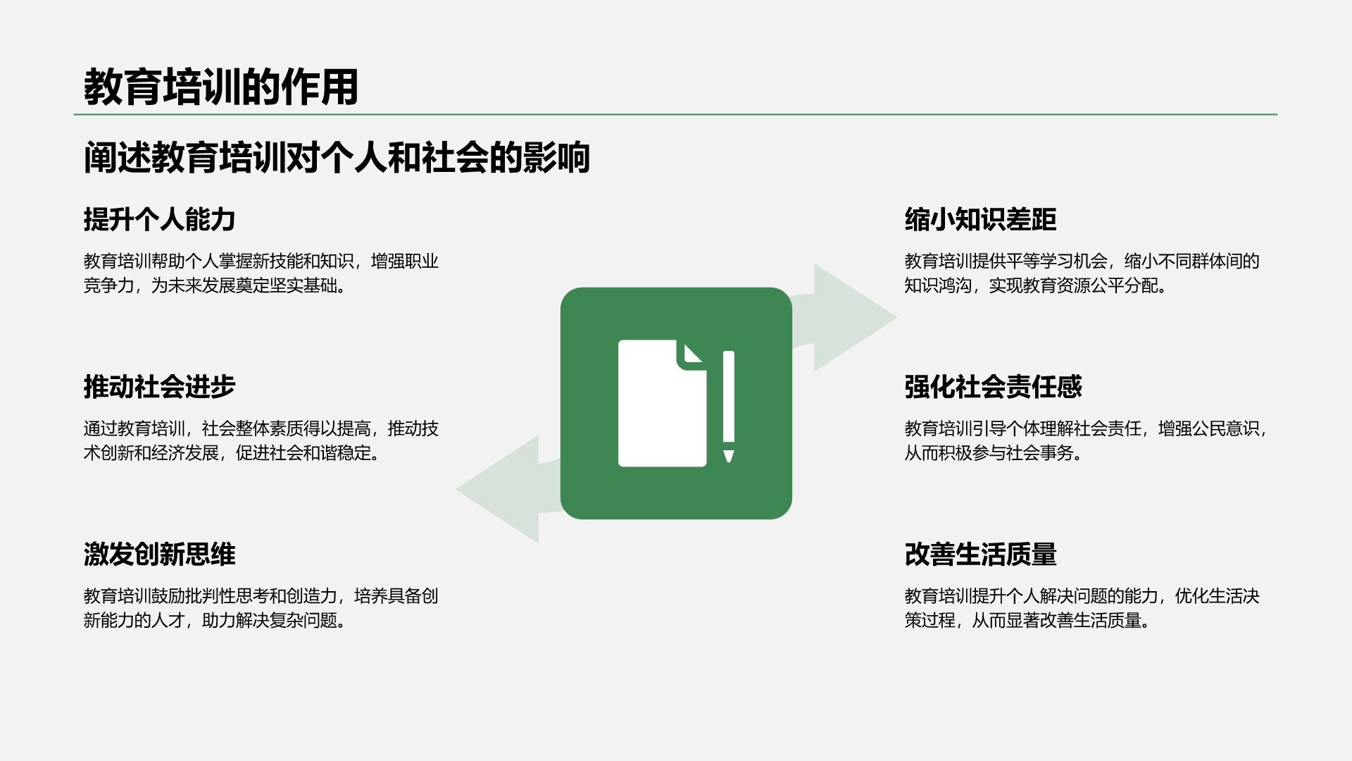 绿色小清新教育培训知识科普PPT模板