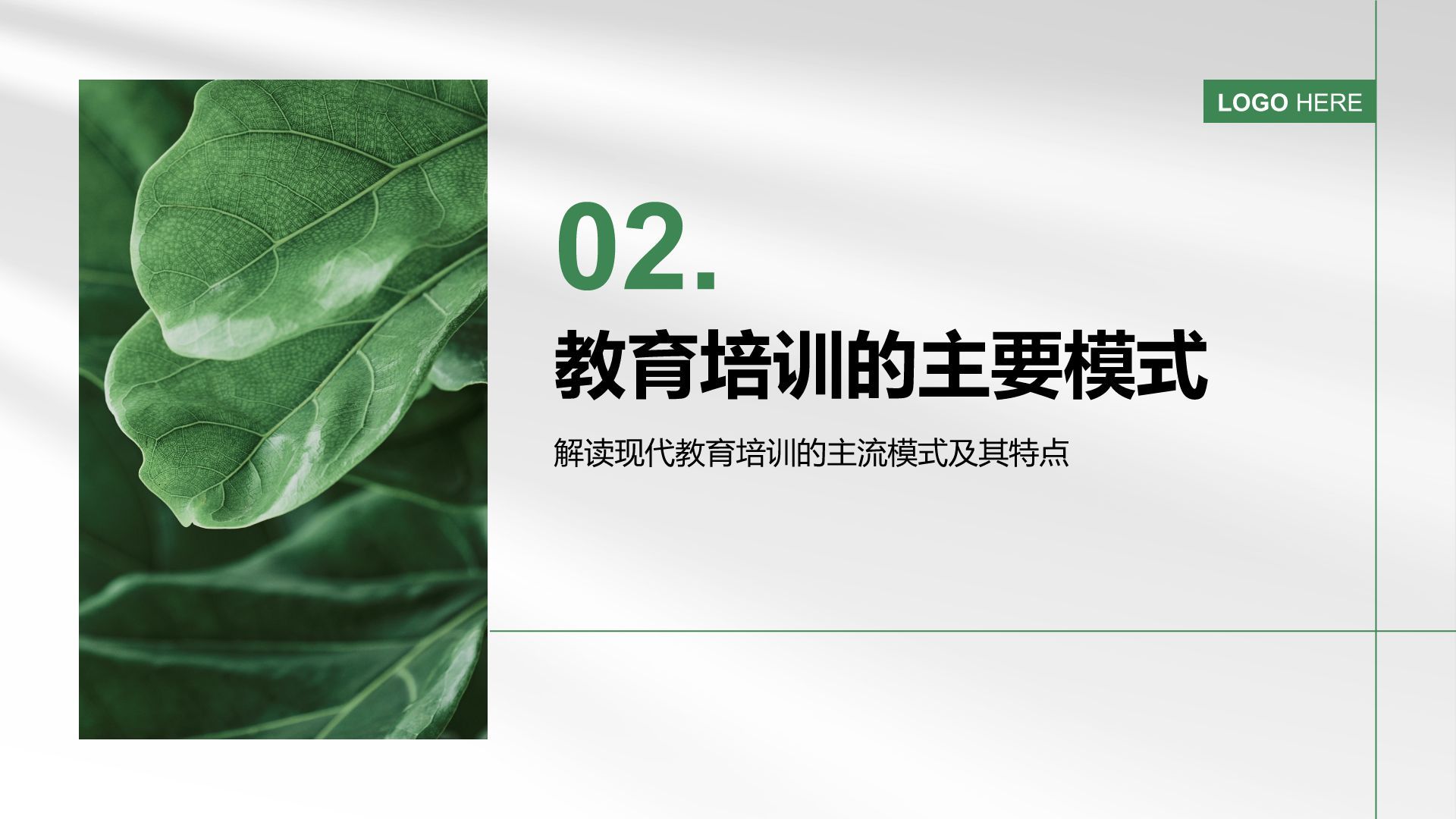 绿色小清新教育培训知识科普PPT模板