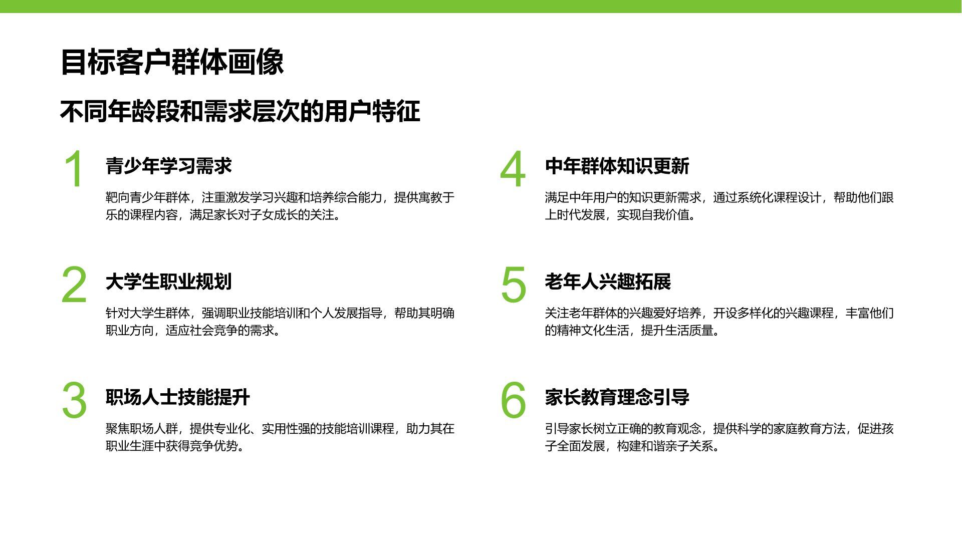 绿色简约风教育培训行业品牌提案PPT模板