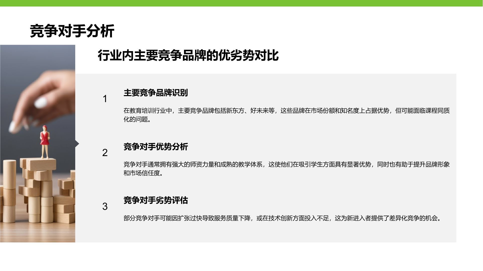 绿色简约风教育培训行业品牌提案PPT模板
