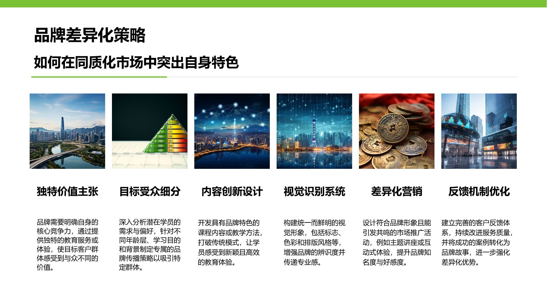 绿色简约风教育培训行业品牌提案PPT模板