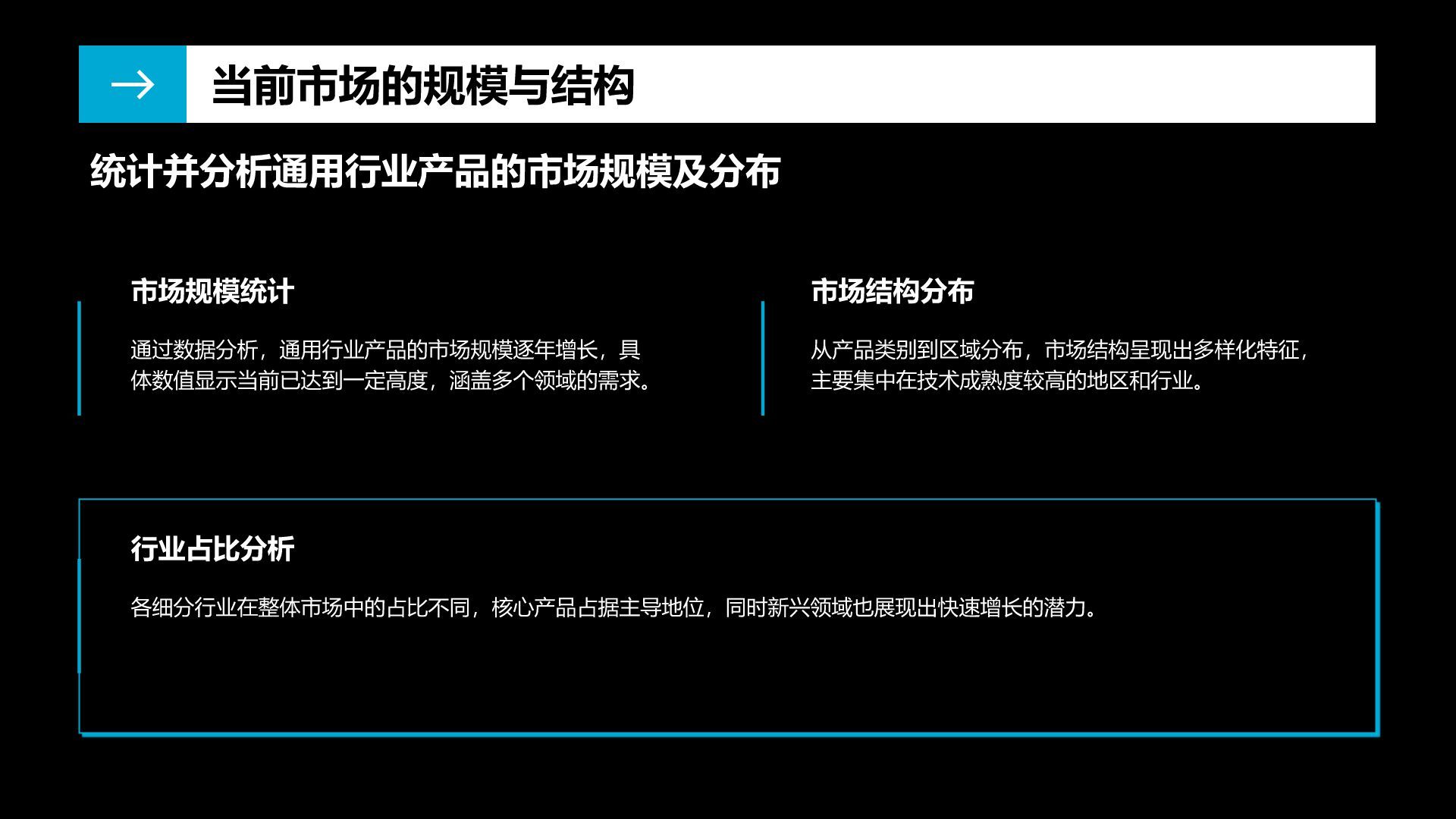 蓝色商务风通用行业产品介绍PPT模板