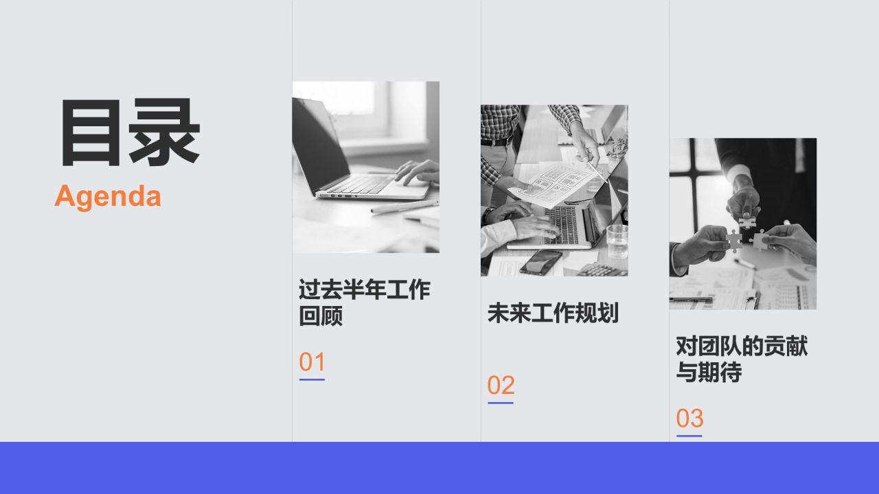 紫色商务风年中工作述职报告PPT模板