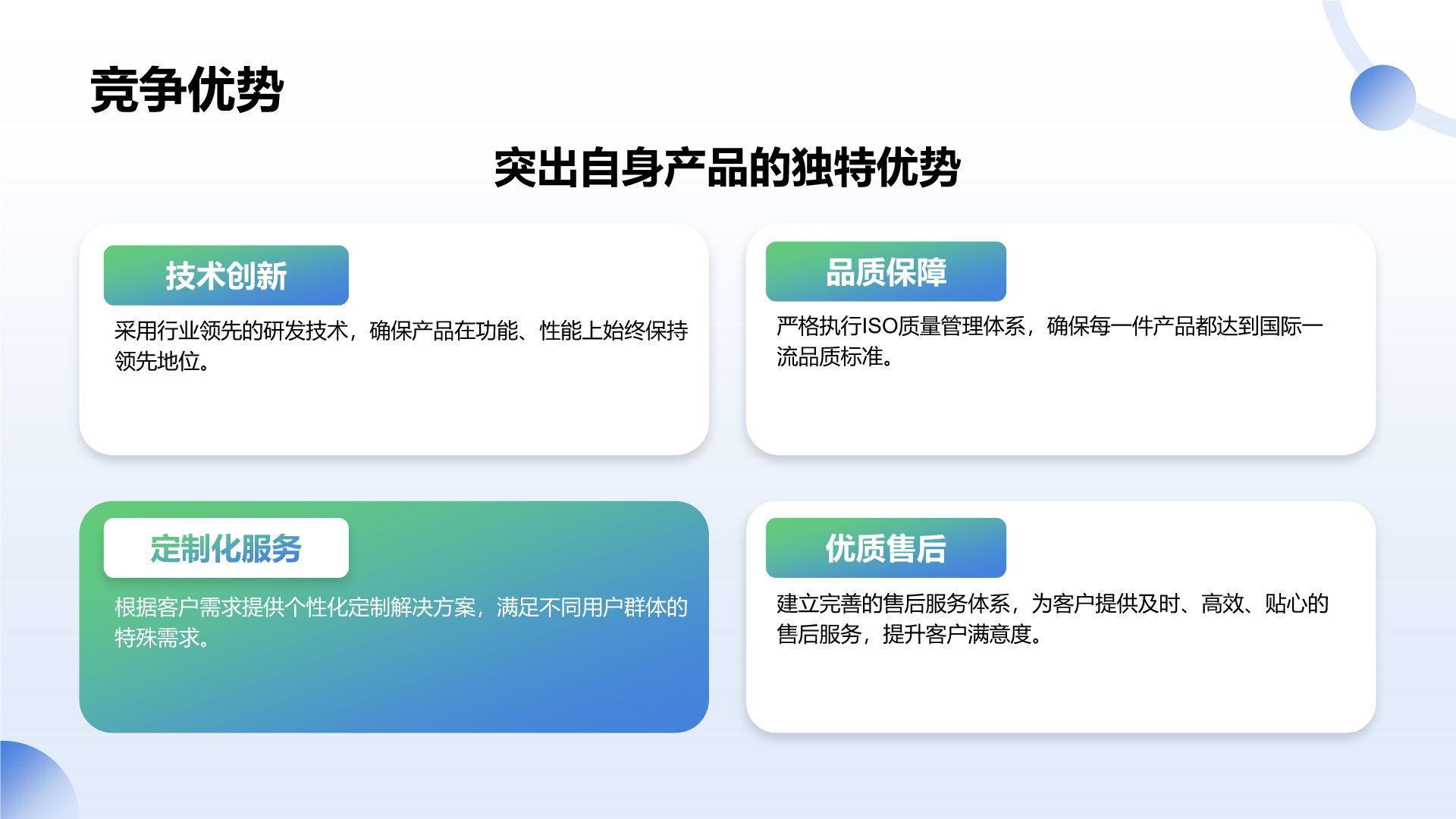 蓝色扁平风通用行业商业计划书PPT模板