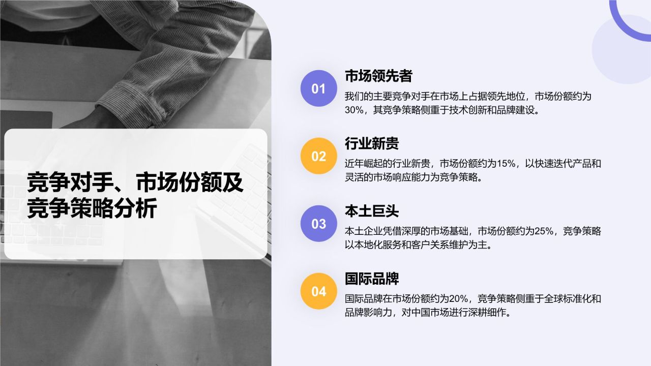 紫色扁平风通用行业竞聘述职汇报PPT模板