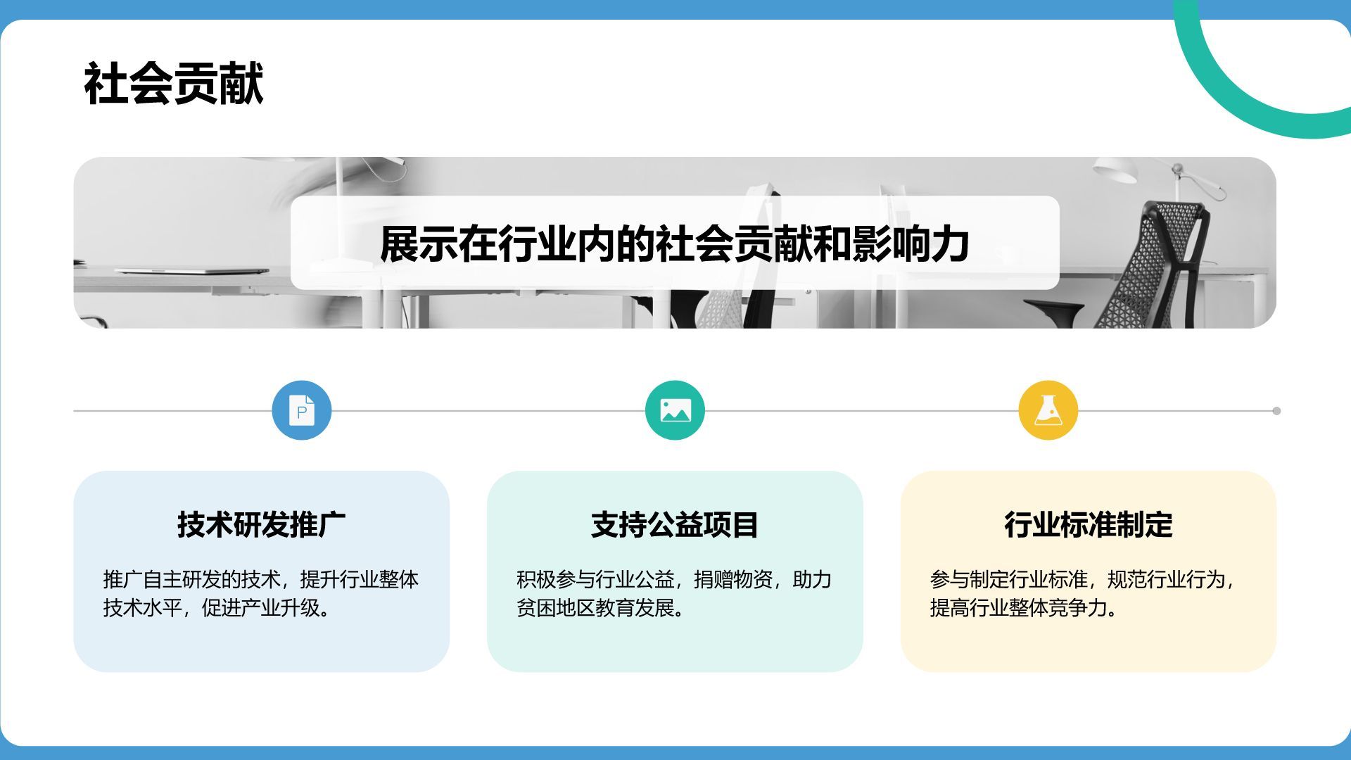 蓝色扁平风通用行业竞聘述职汇报PPT模板