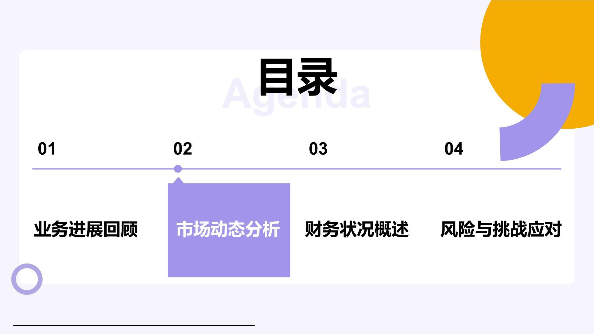 紫色扁平风通用行业季度总结汇报PPT模板