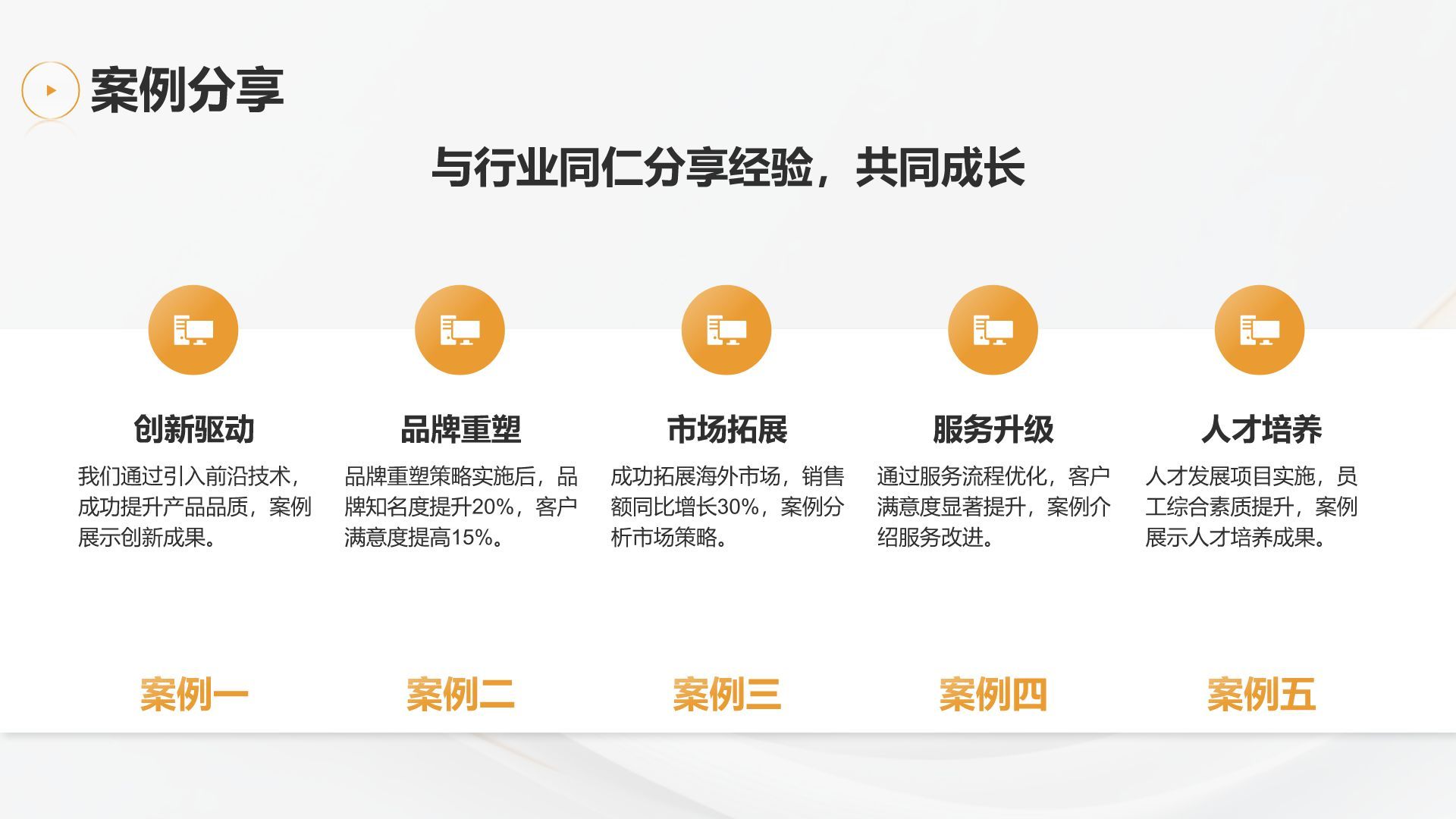 灰色简约风通用行业企业宣传PPT模板