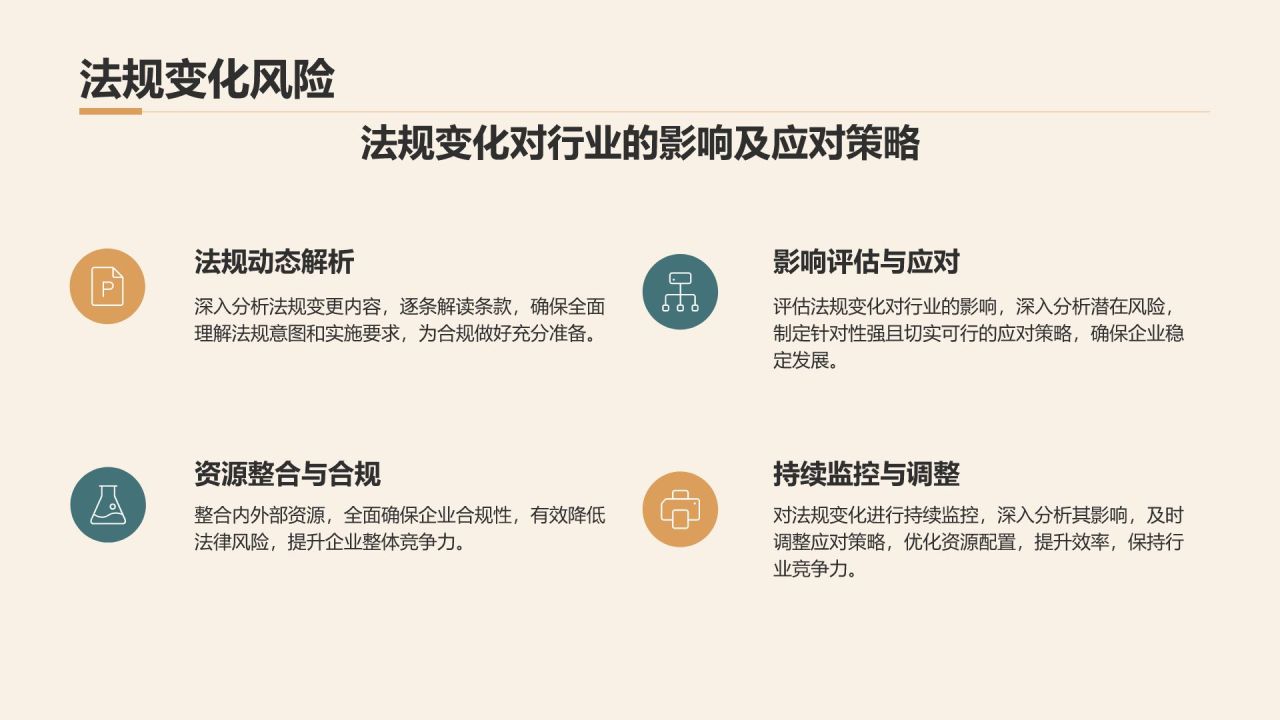 橙色商务风通用行业季度总结汇报PPT模板