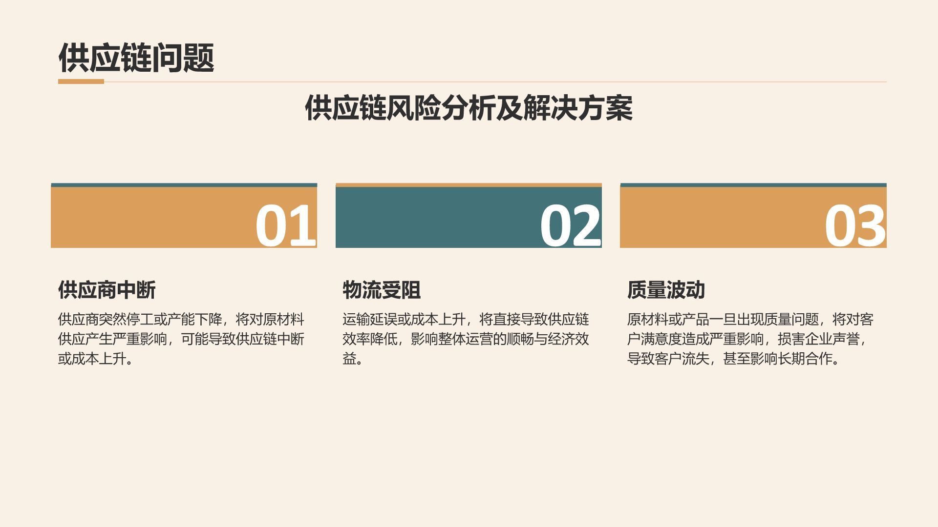 橙色商务风通用行业季度总结汇报PPT模板