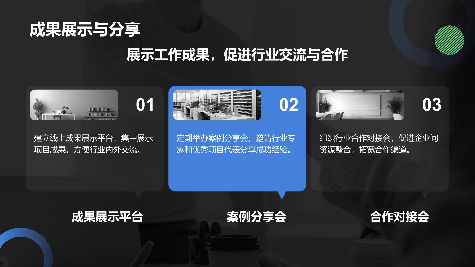黑色扁平风通用行业工作计划汇报PPT模板