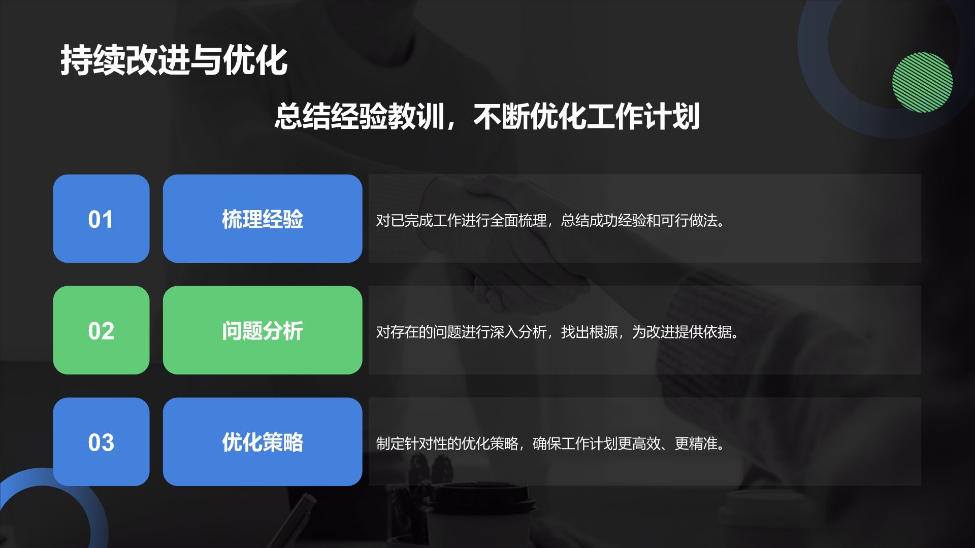 黑色扁平风通用行业工作计划汇报PPT模板