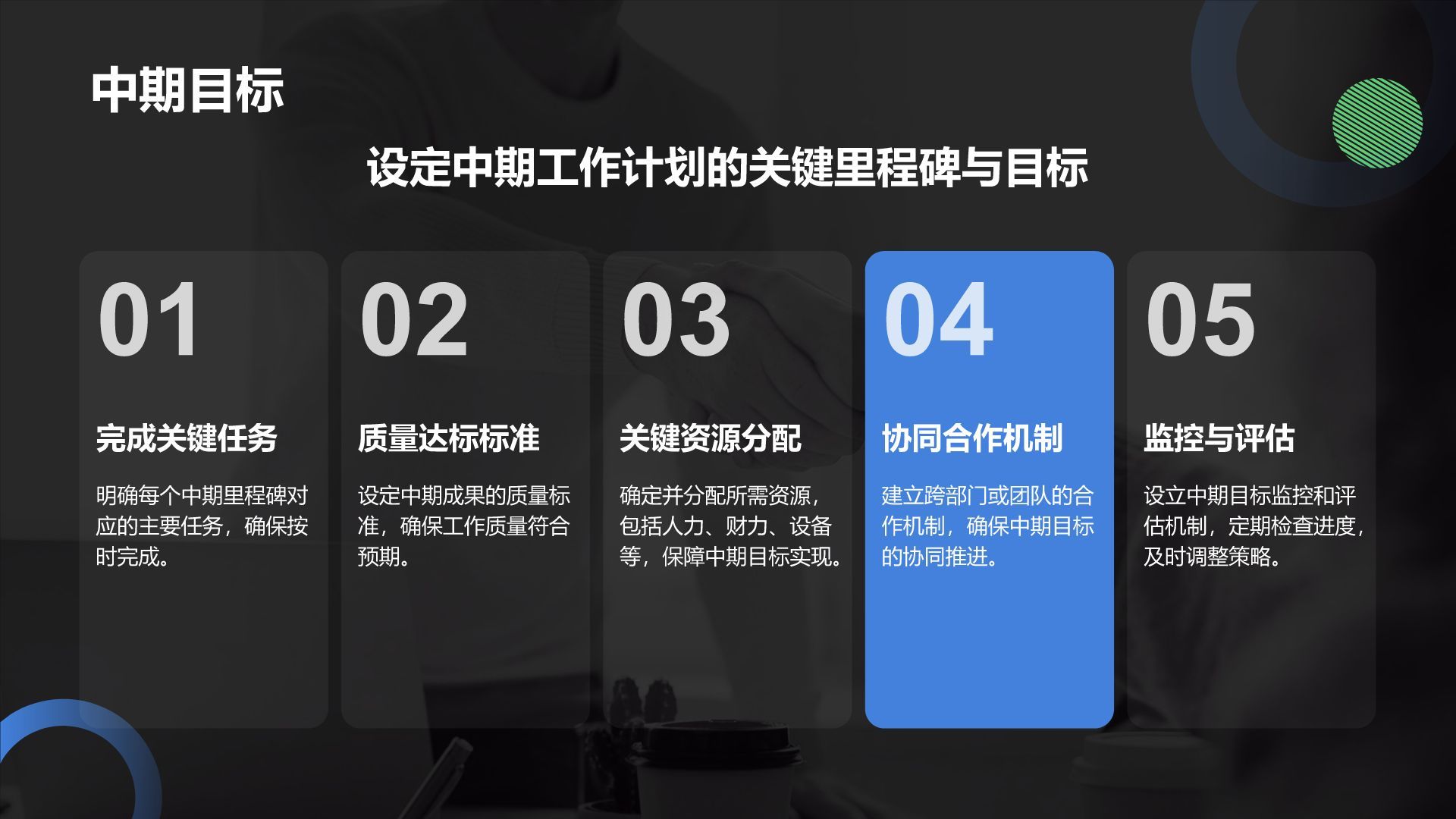 黑色扁平风通用行业工作计划汇报PPT模板