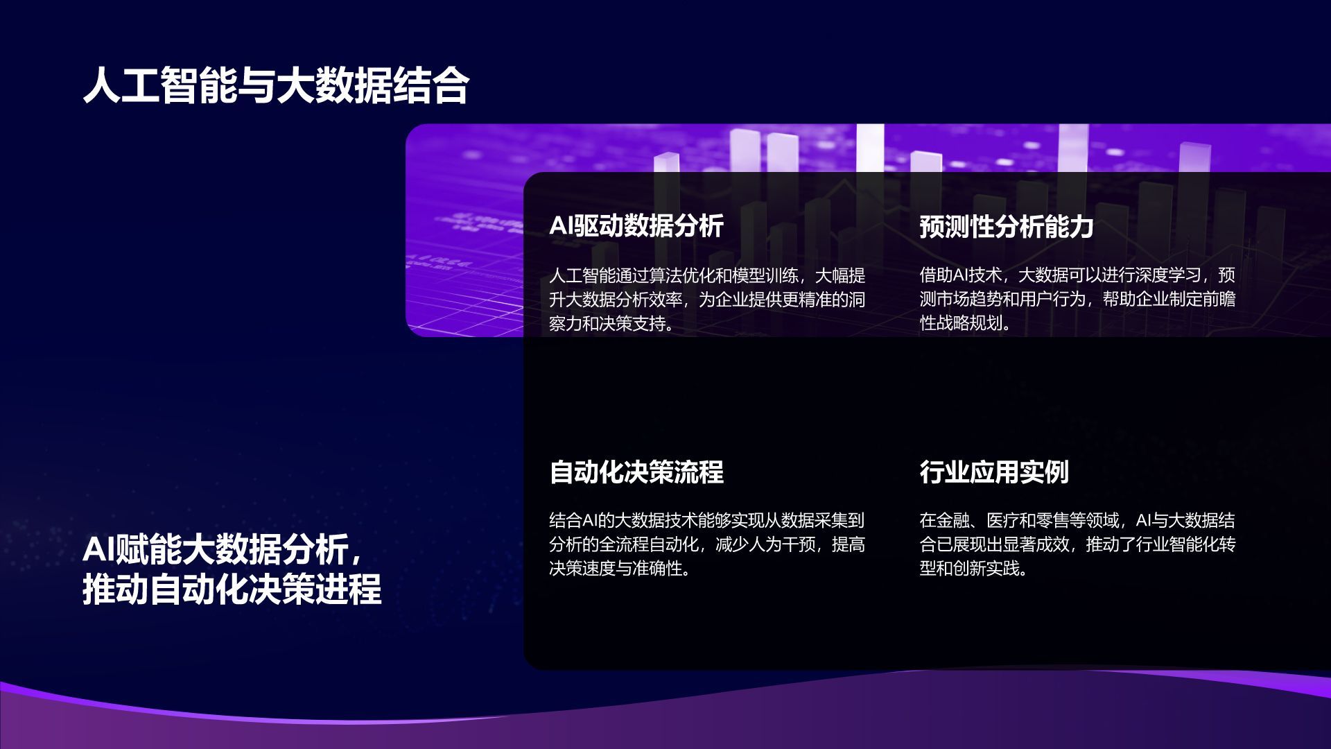 紫色科技风通用行业大数据总结汇报PPT模板