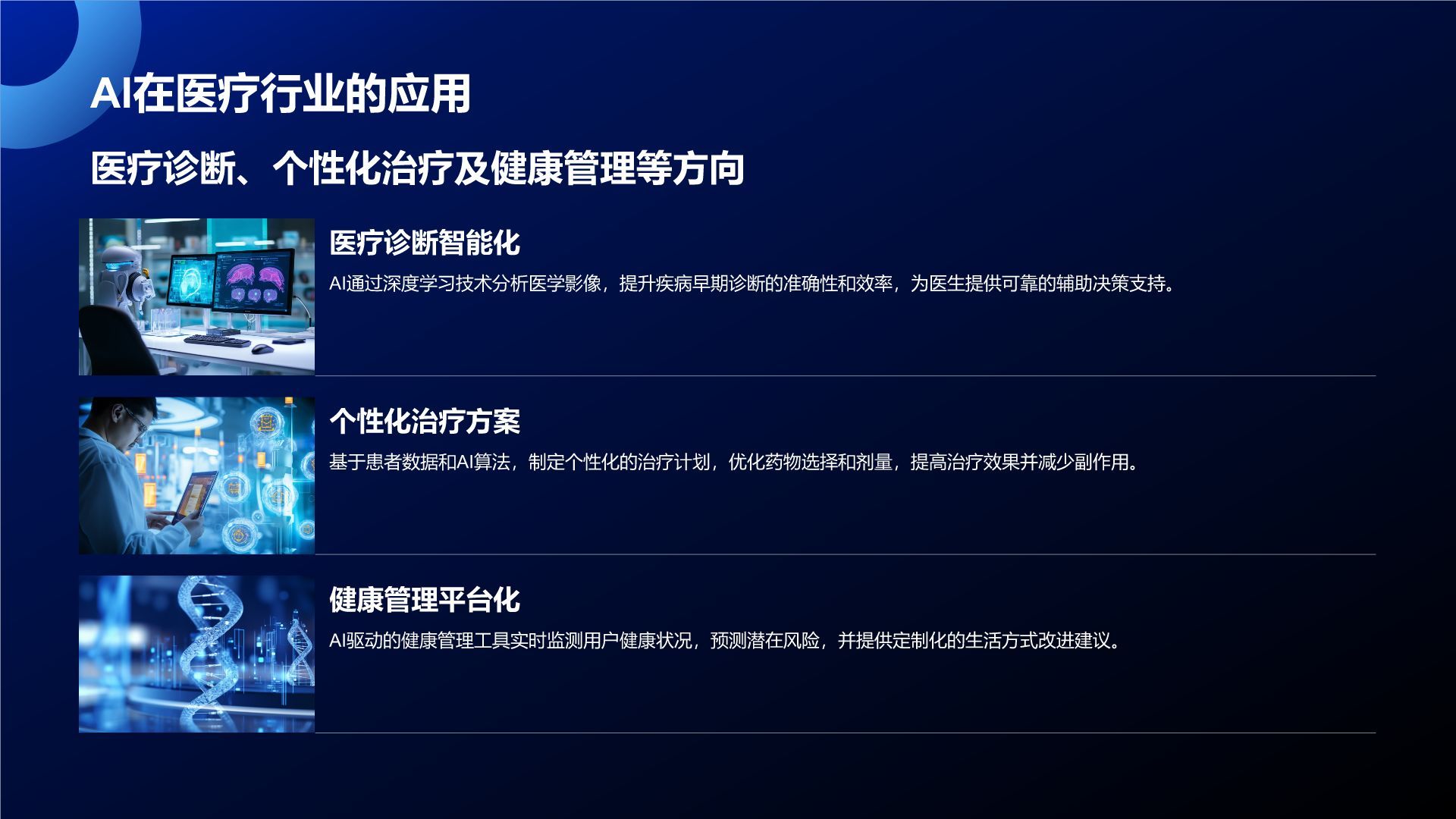 蓝色科技风通用行业AI商业计划书PPT模板