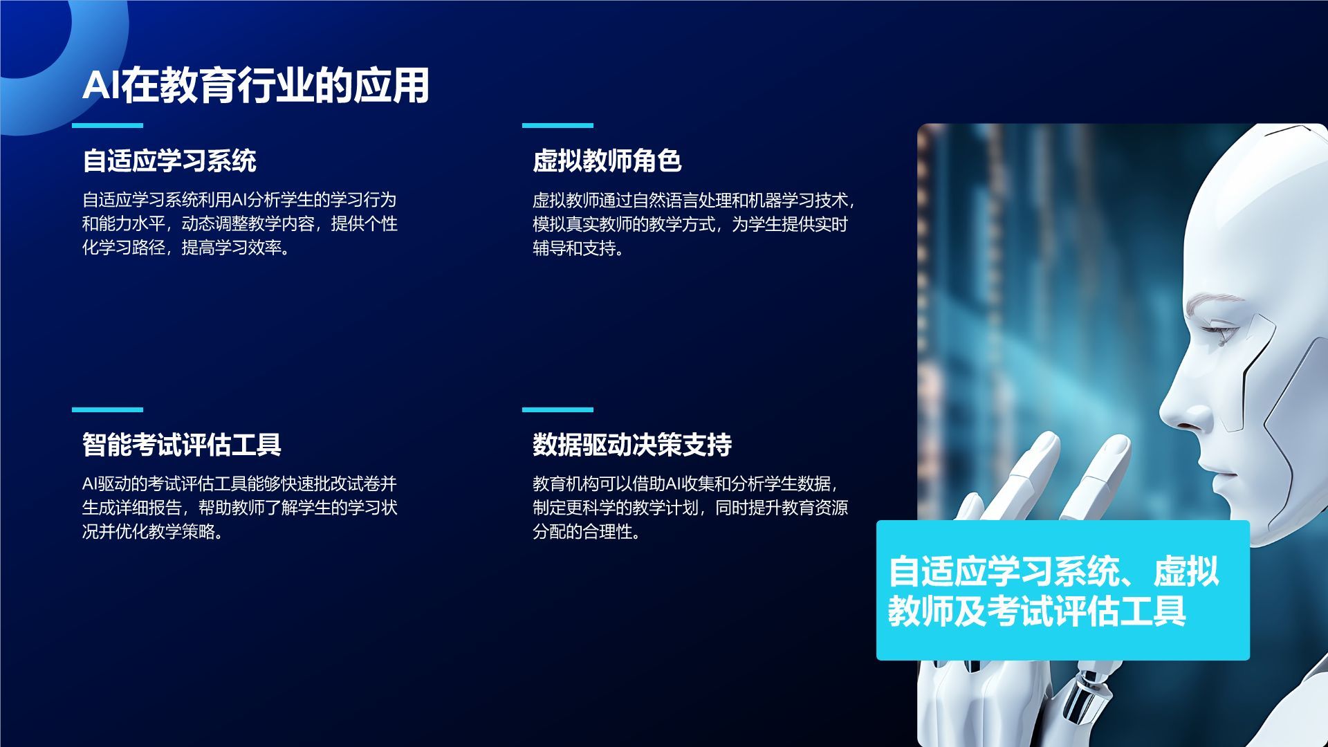 蓝色科技风通用行业AI商业计划书PPT模板