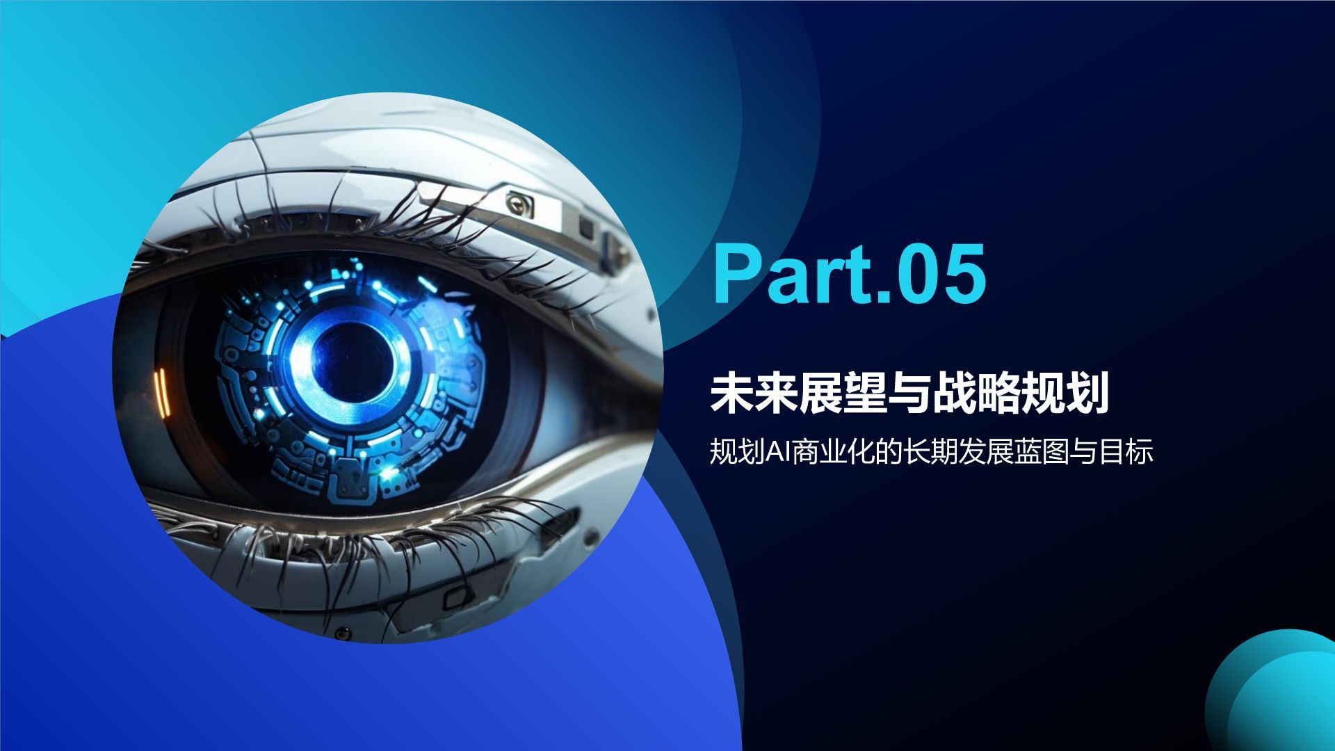 蓝色科技风通用行业AI商业计划书PPT模板