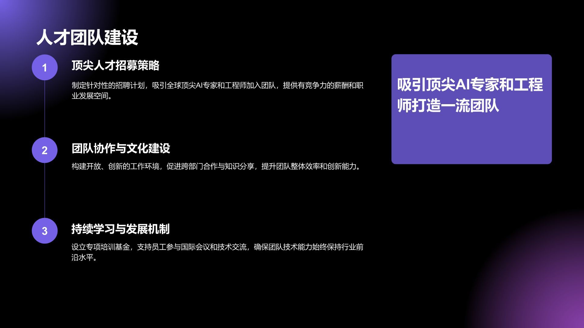紫色科技风通用行业AI商业计划书PPT模板