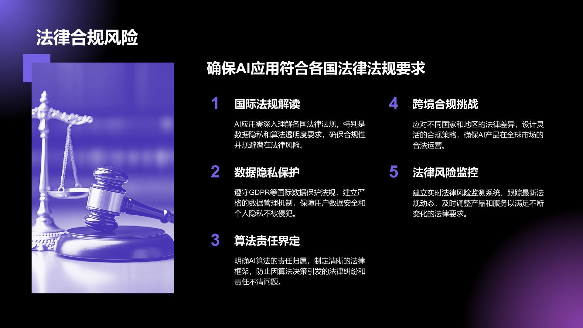 紫色科技风通用行业AI商业计划书PPT模板