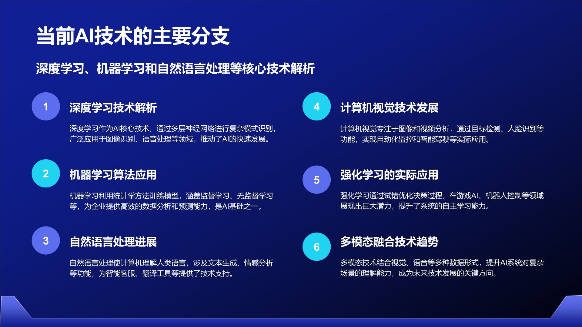 蓝色科技风通用行业AI发布会PPT模板