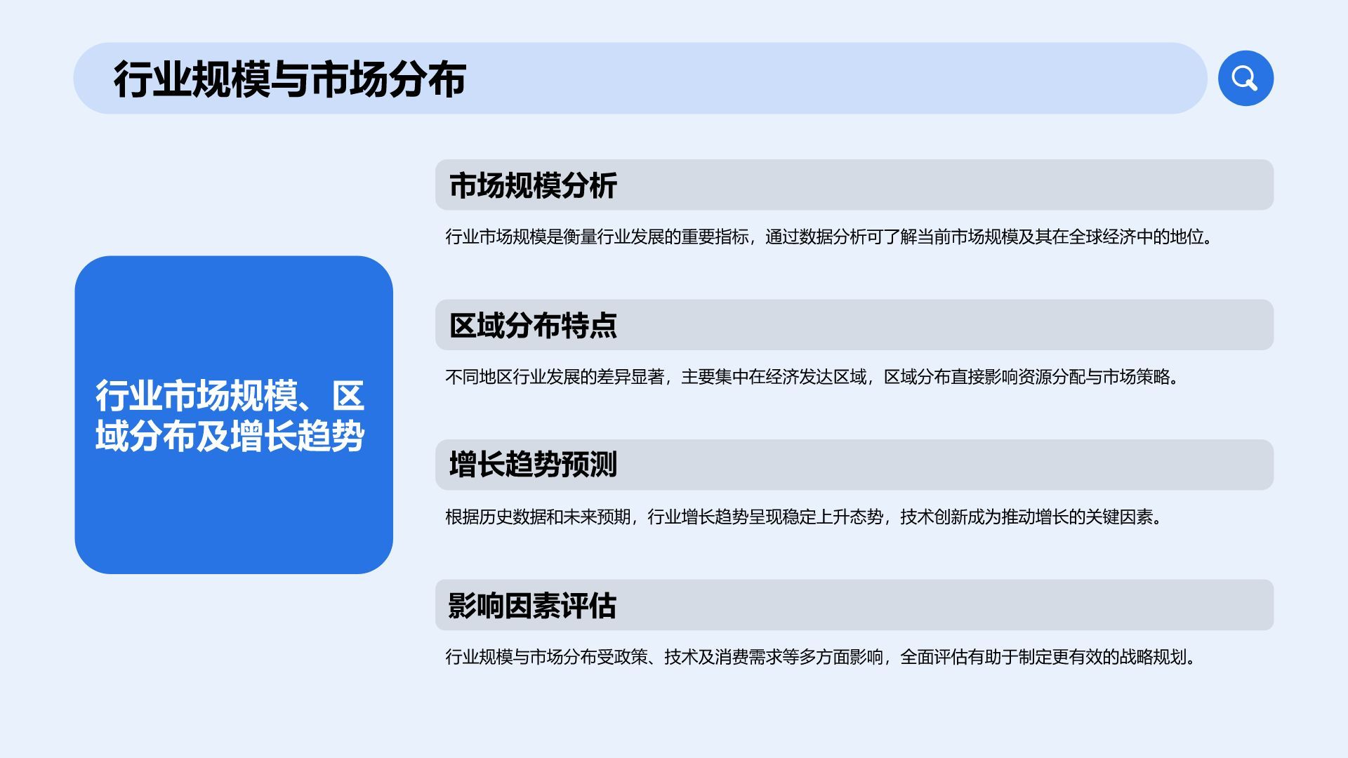 蓝色商务风通用行业工作总结PPT模板