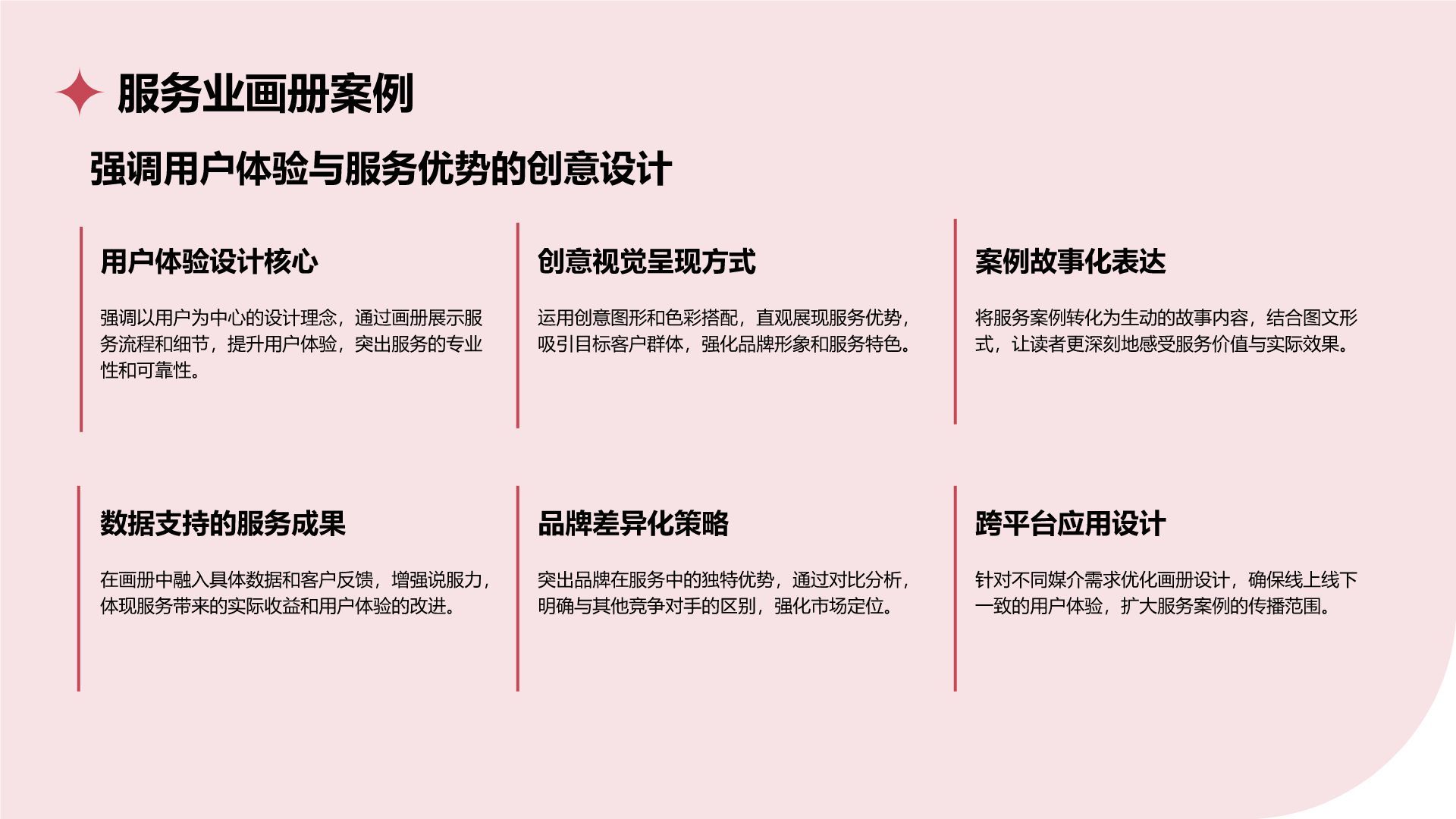 红色商务风通用行业画册图集PPT模板