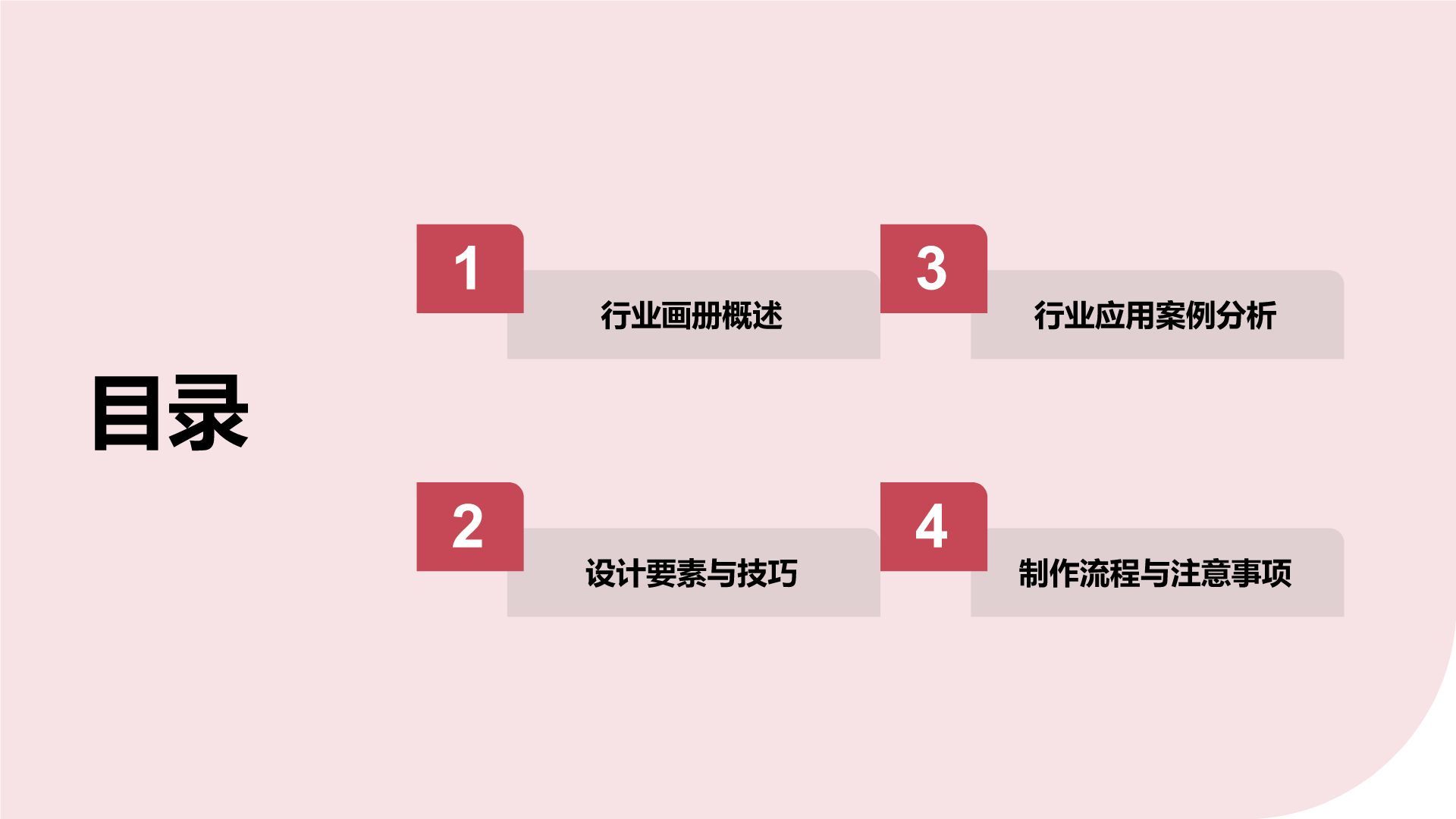 红色商务风通用行业画册图集PPT模板