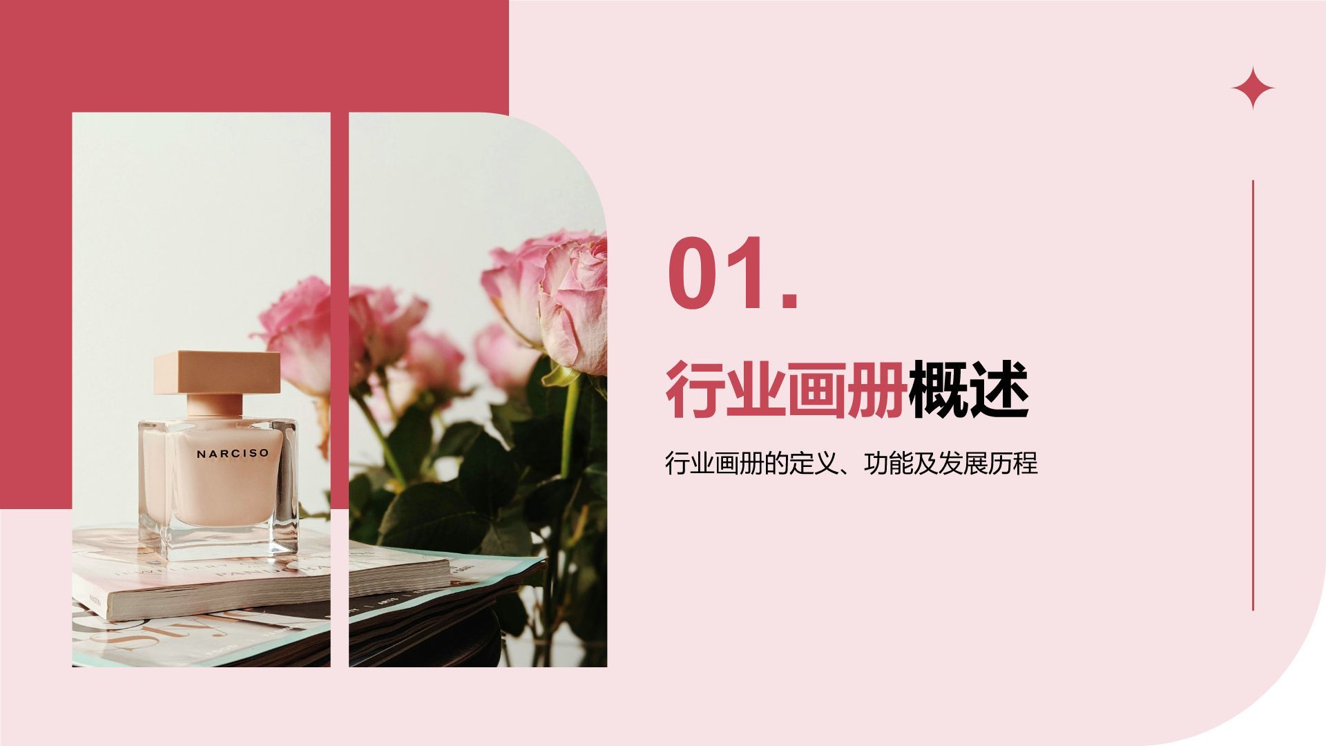 红色商务风通用行业画册图集PPT模板