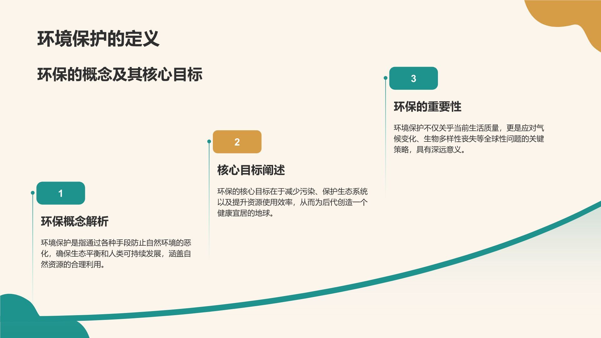蓝色小清新环保知识科普培训课件PPT模板