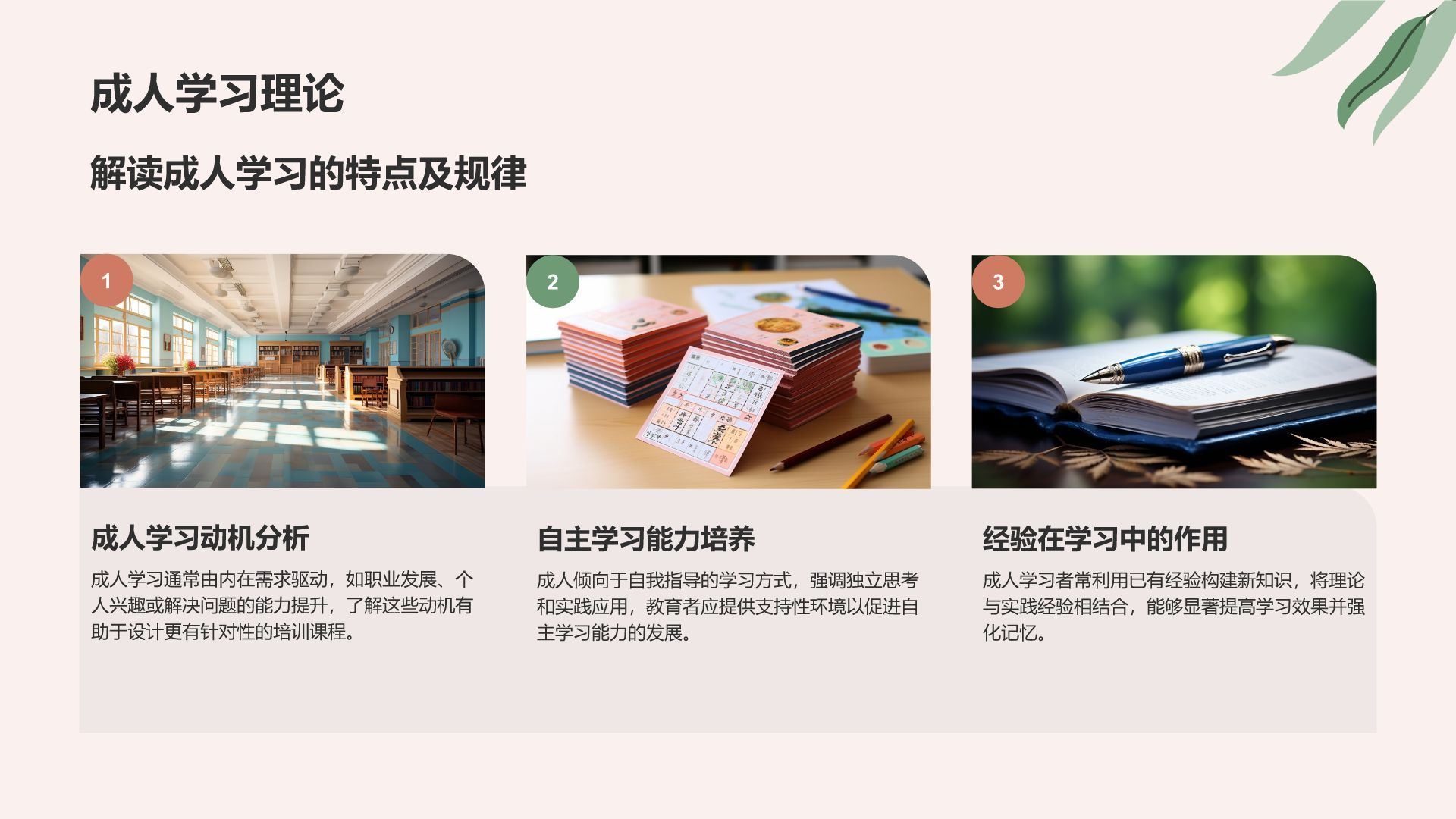 红色小清新教育培训知识科普PPT模板