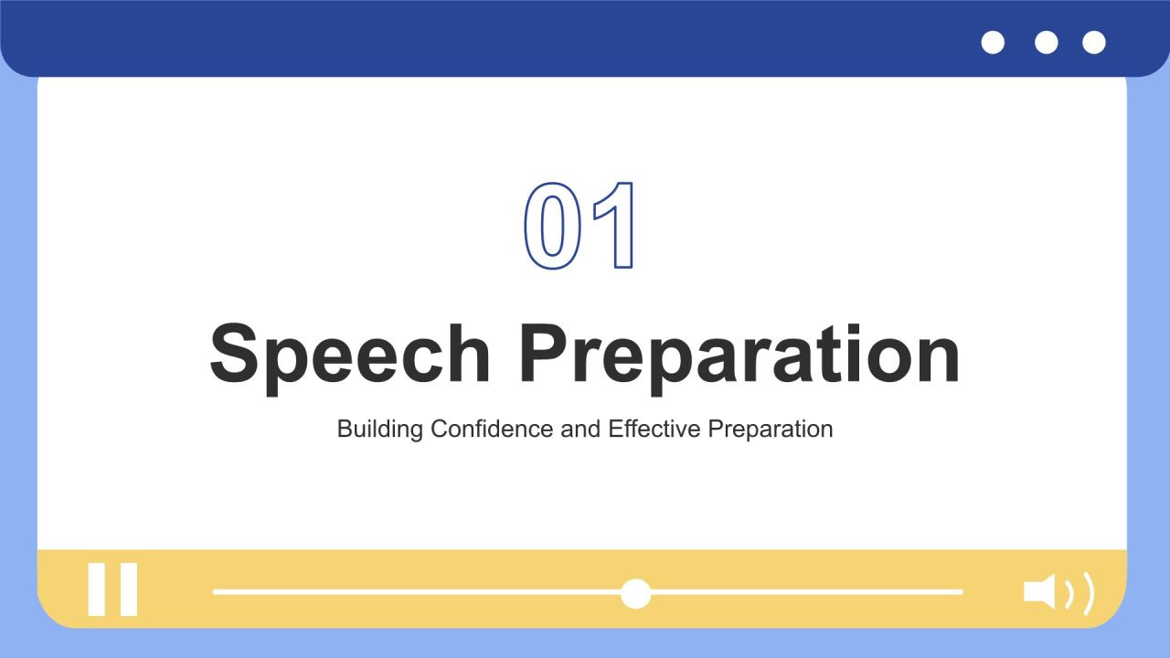 蓝色插画风做自己的勇气英语演讲PPT模板