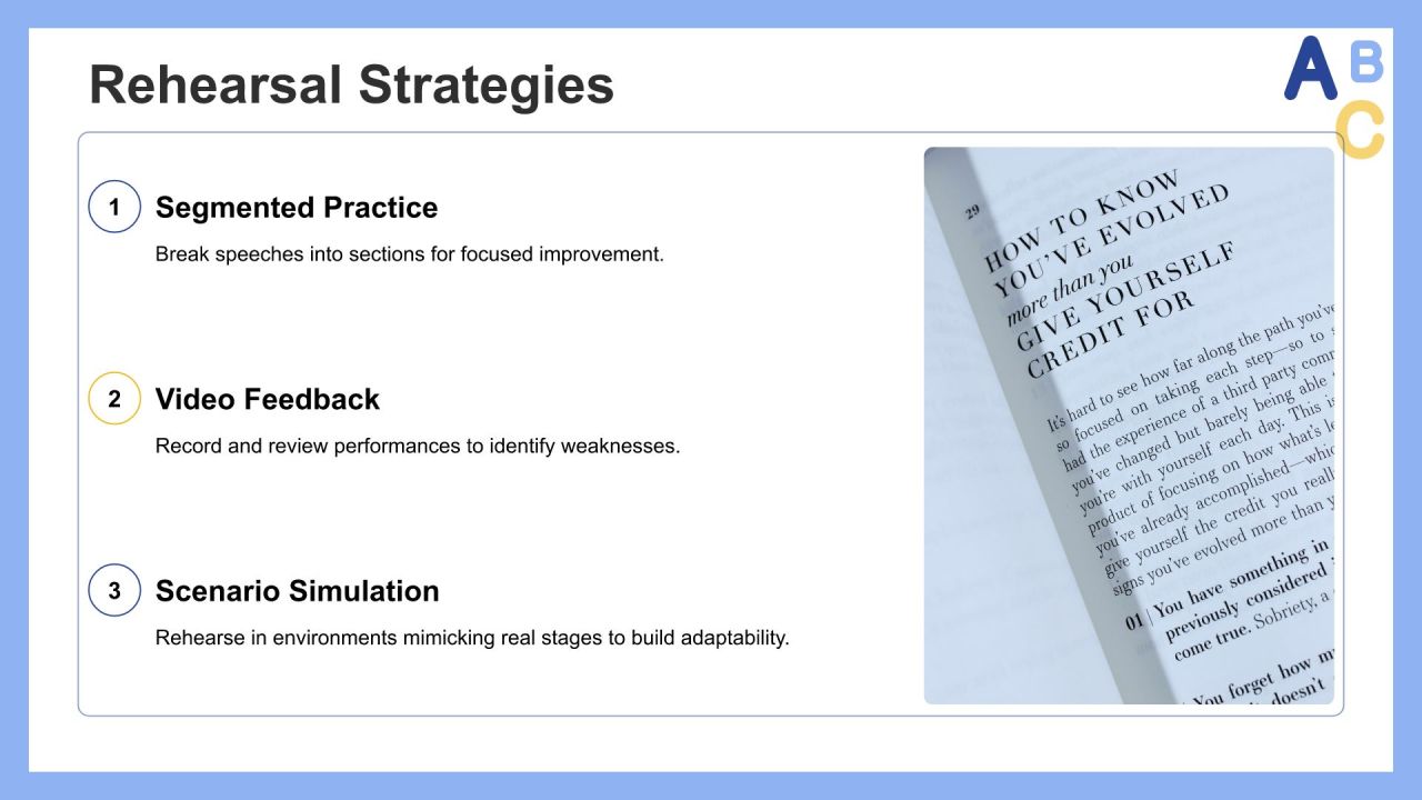 蓝色插画风做自己的勇气英语演讲PPT模板