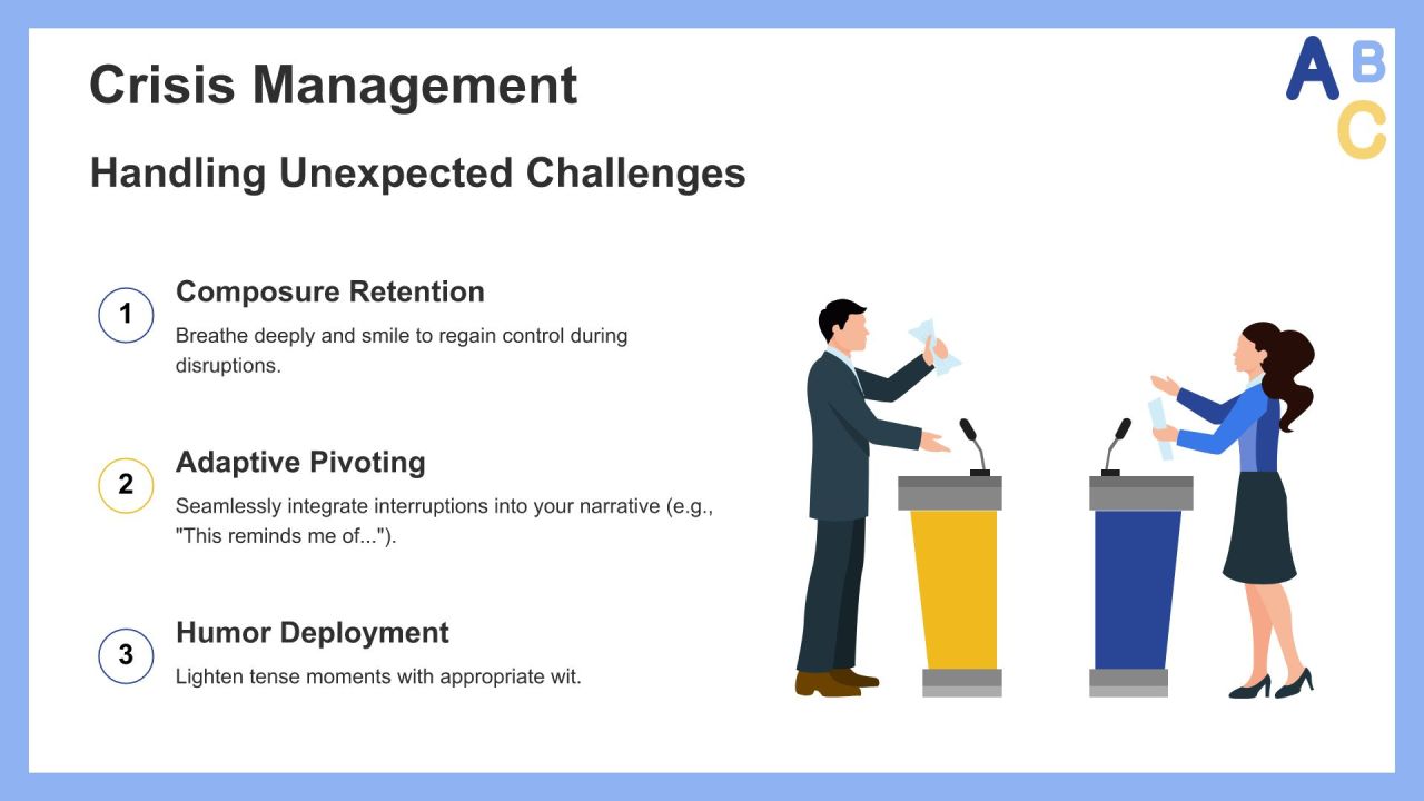 蓝色插画风做自己的勇气英语演讲PPT模板