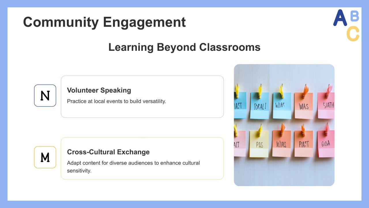 蓝色插画风做自己的勇气英语演讲PPT模板