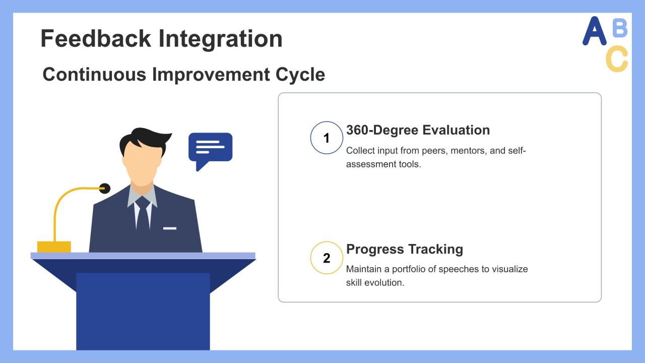 蓝色插画风做自己的勇气英语演讲PPT模板