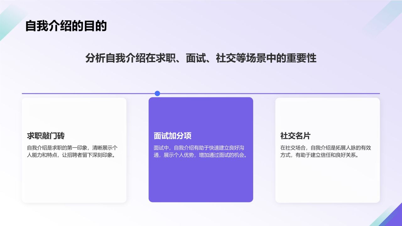 紫色商务风大学生自我介绍PPT模板