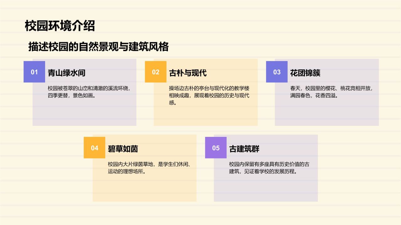 黄色商务风走进我的大学校园时光PPT模板