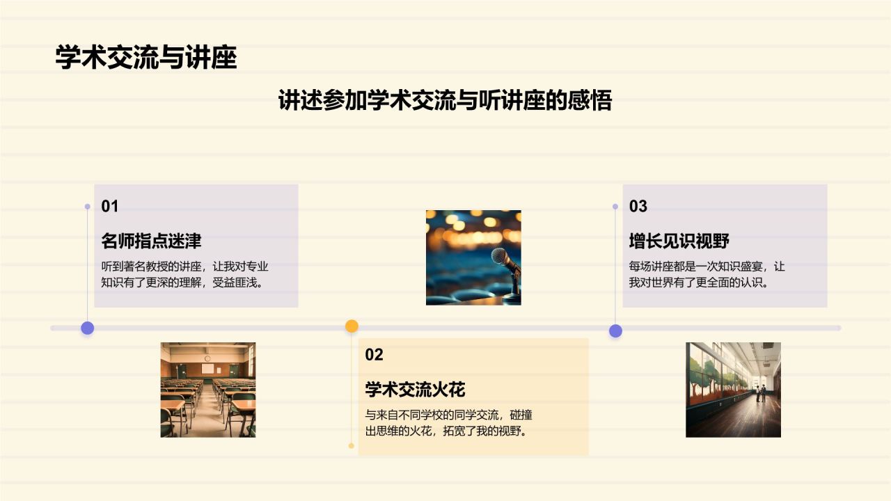 黄色商务风走进我的大学校园时光PPT模板