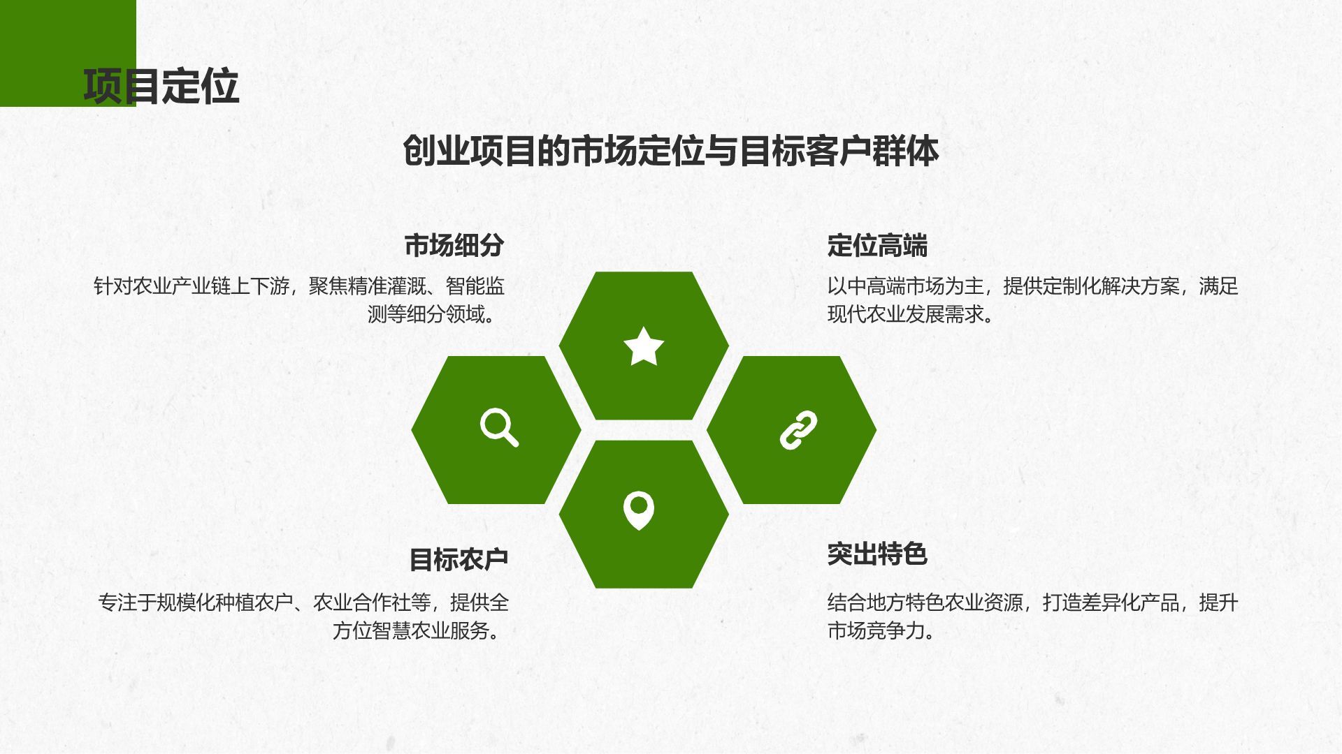 绿色商务风智慧农业创业计划书PPT模板