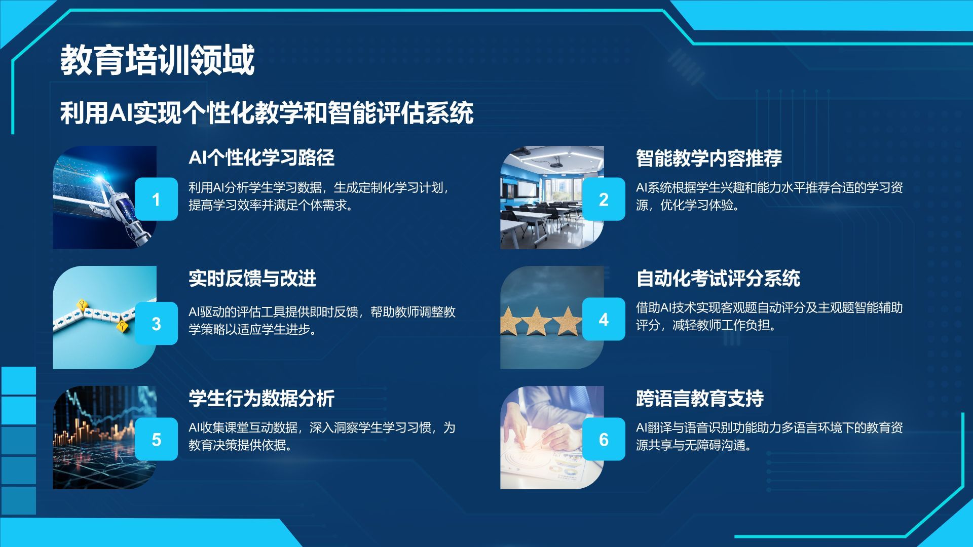 蓝色科技风通用行业AI发布会PPT模板