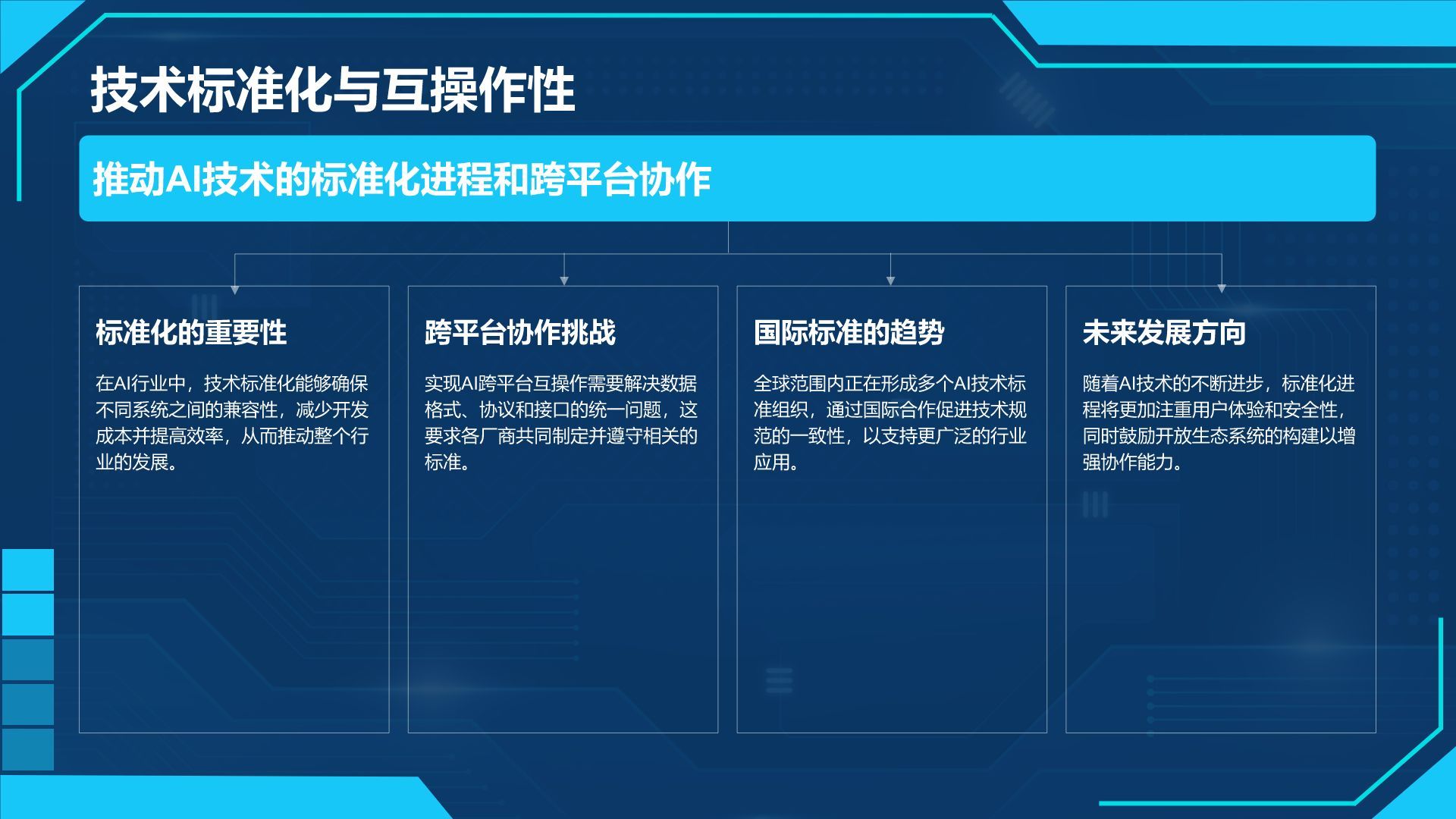 蓝色科技风通用行业AI发布会PPT模板