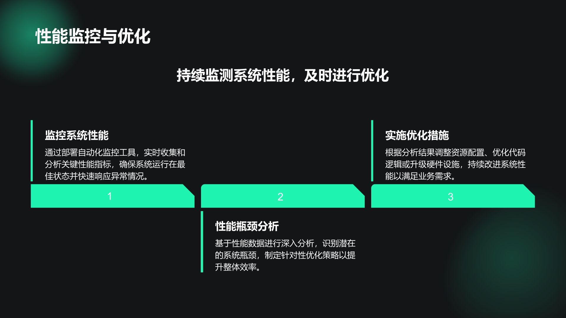 绿色科技风通用行业IT技术工作计划PPT模板