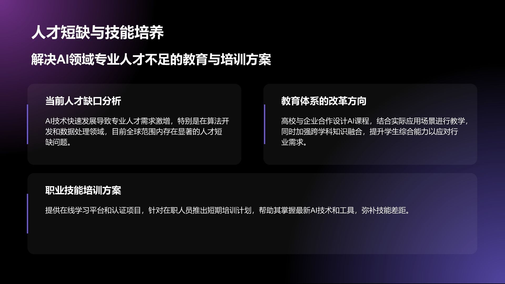 紫色科技风通用行业AI发布会PPT模板