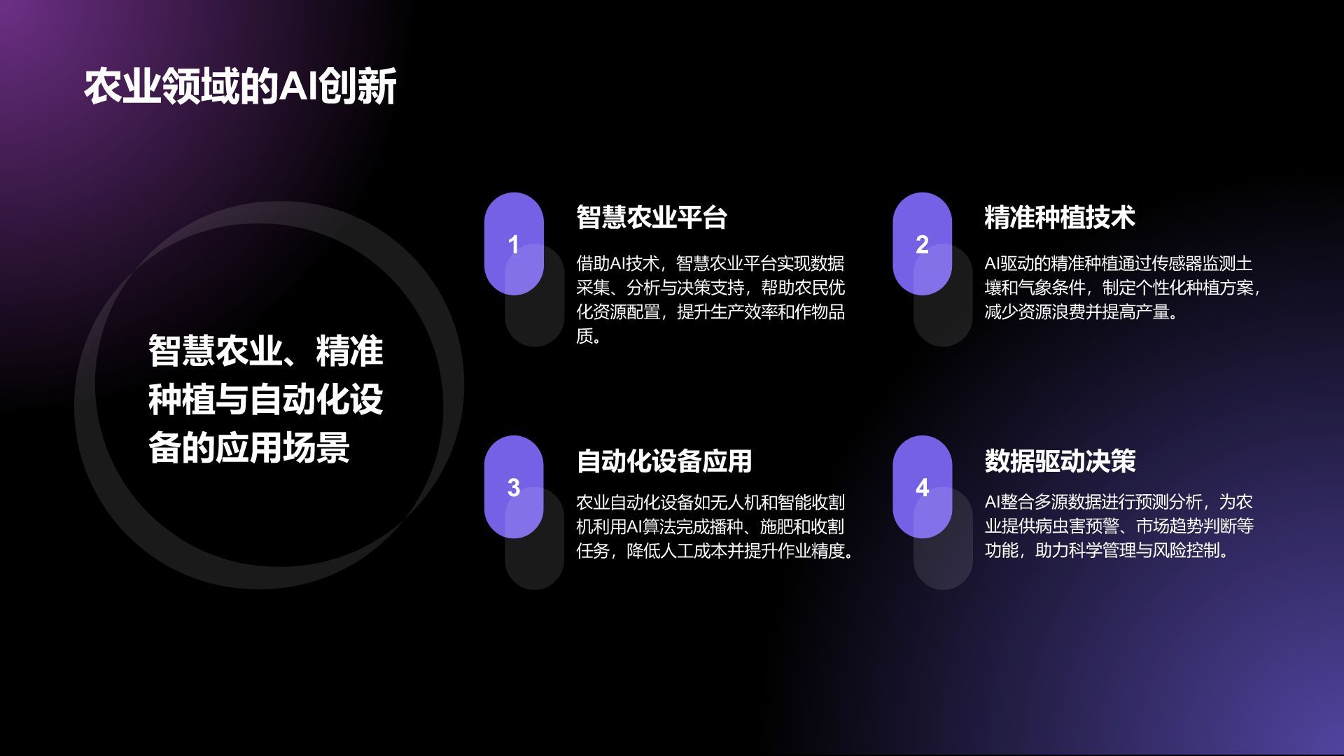 紫色科技风通用行业AI发布会PPT模板