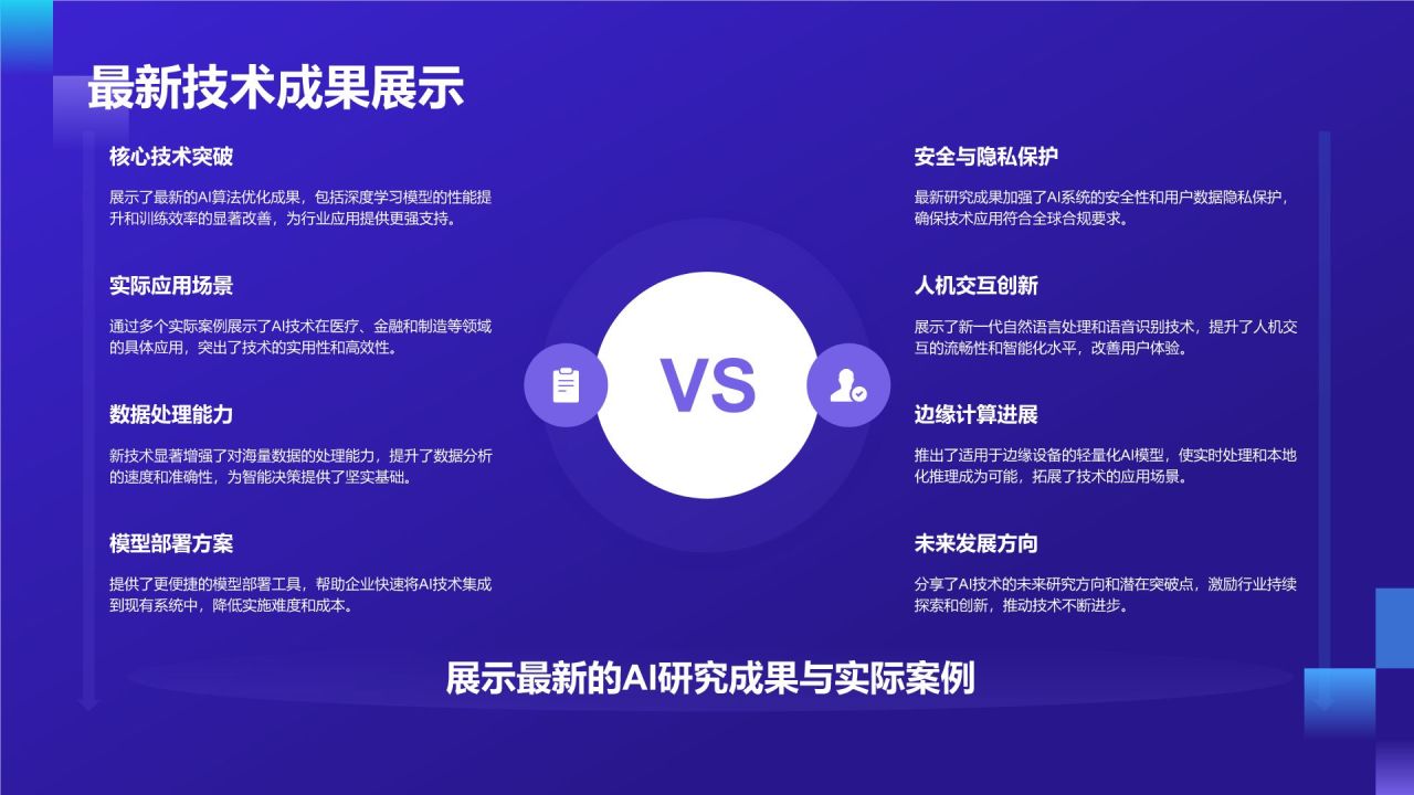 紫色科技风通用行业AI发布会PPT模板