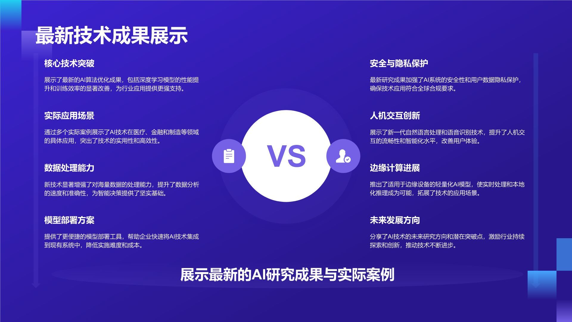 紫色科技风通用行业AI发布会PPT模板
