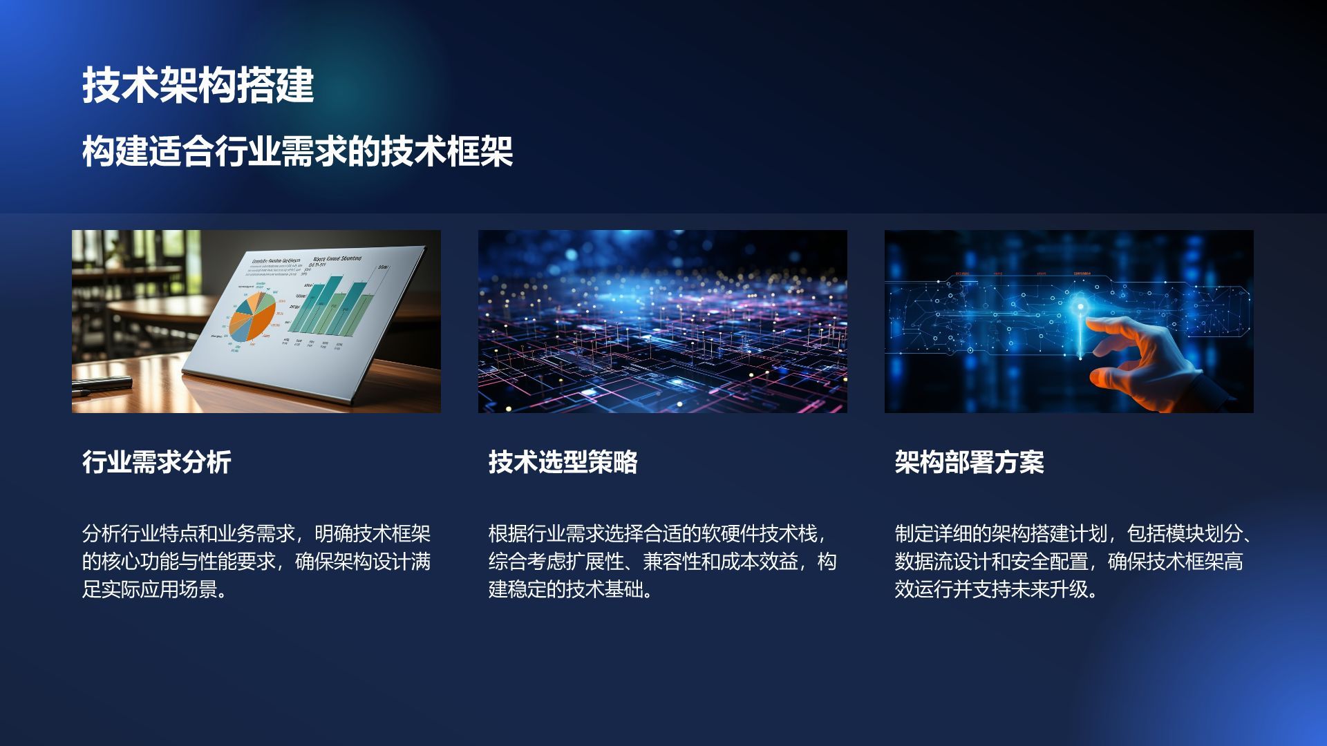 蓝色科技风通用行业IT技术工作计划PPT模板