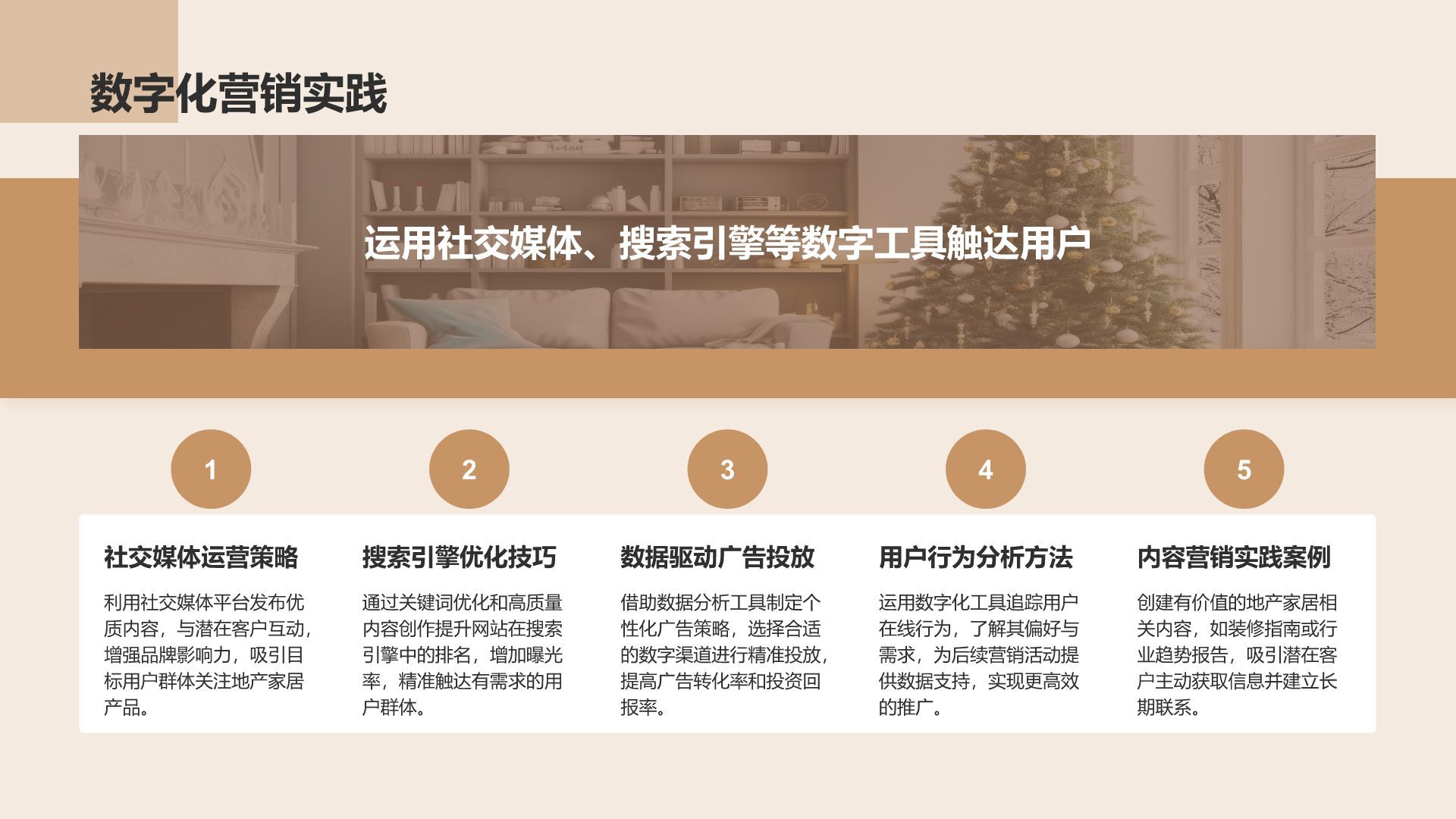 橙色商务风地产家居工作汇报PPT模板